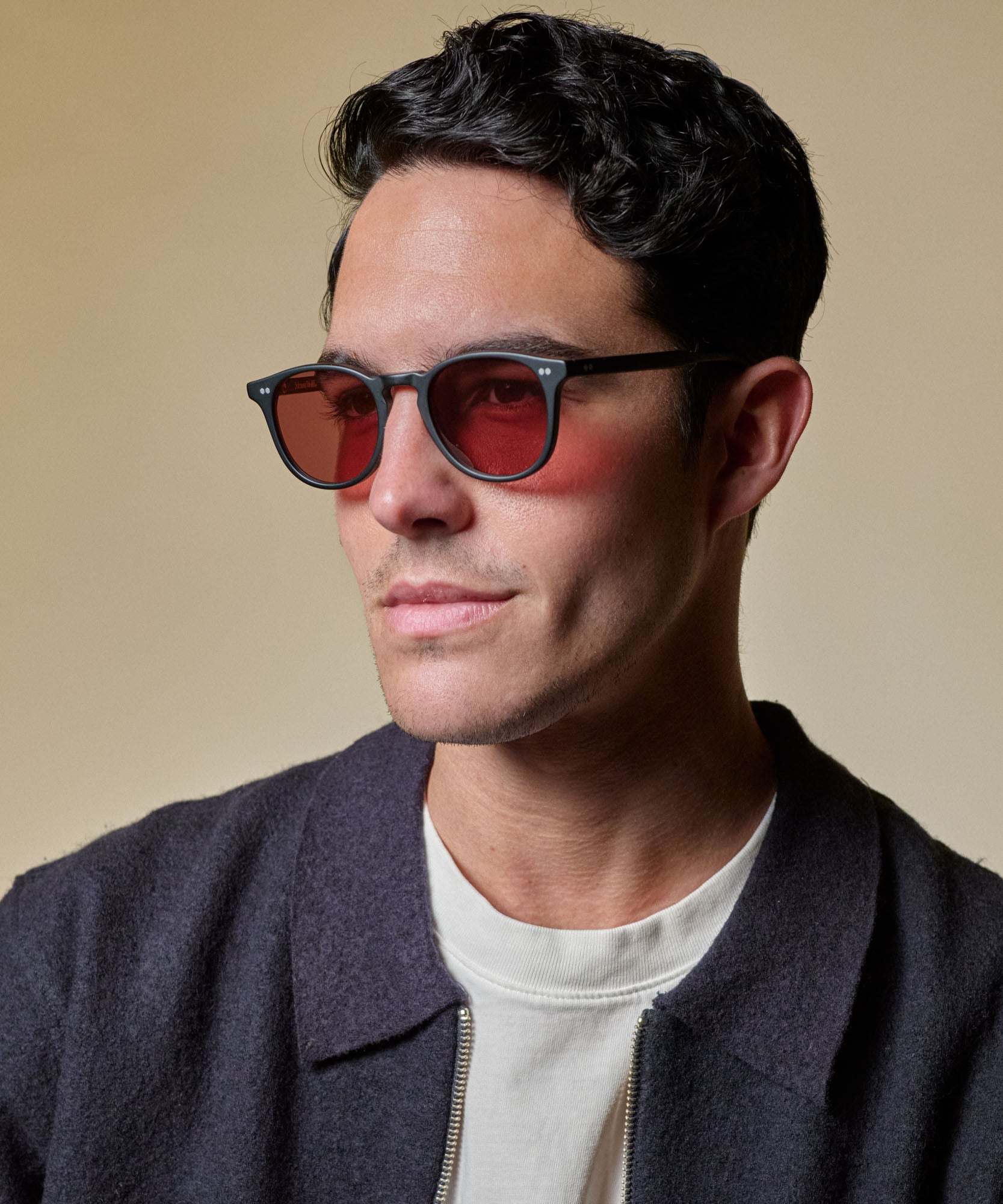 Johann Wolff Kepler Matte Black Burgundy Light Sunglasses6