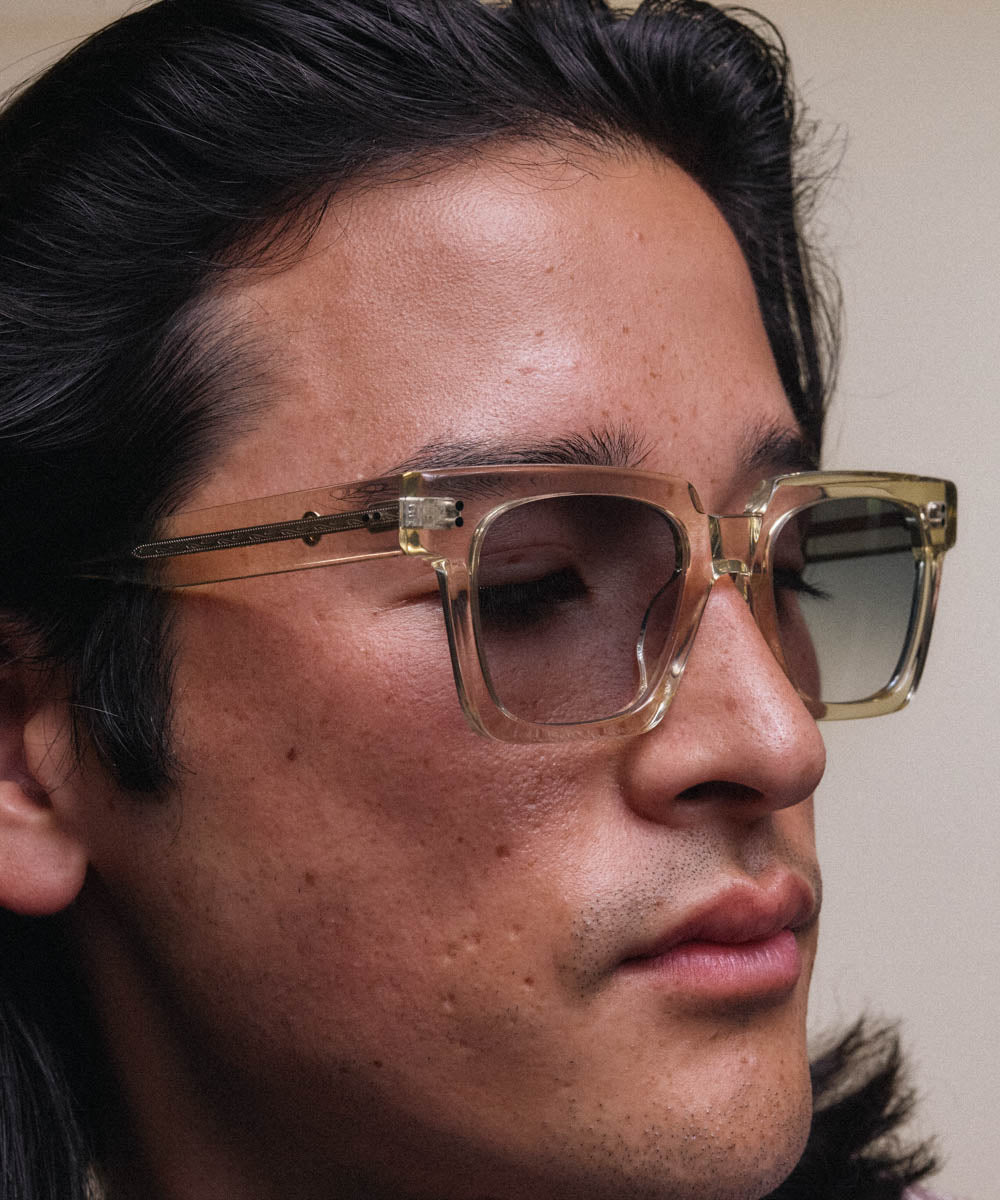 Johann Wolff Anna Champagne Smoke Green Sunglasses