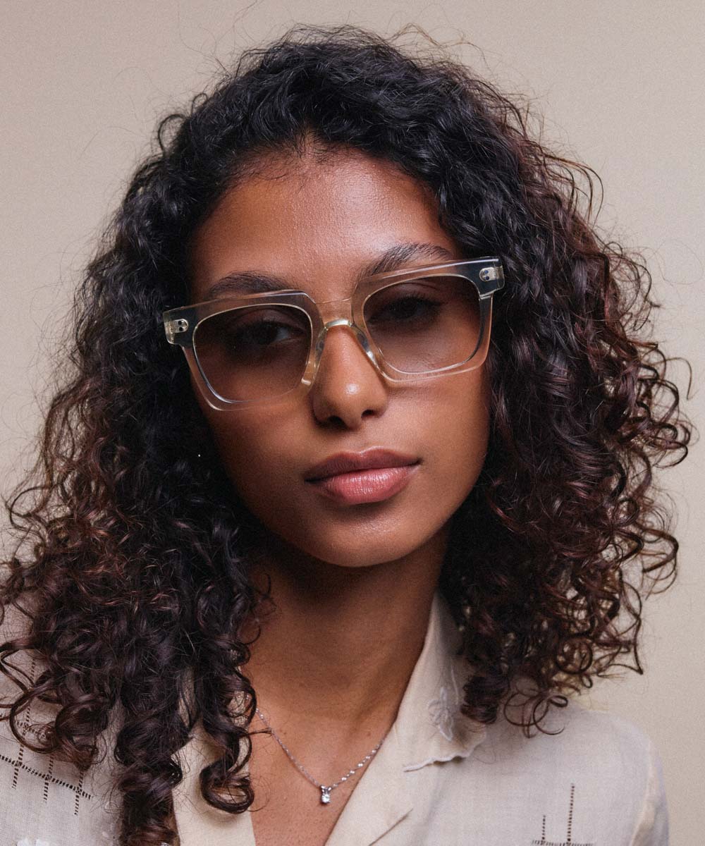 Johann Wolff Anna Champagne Smoke Green Sunglasses