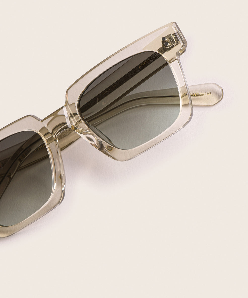 Johann Wolff Anna Champagne Smoke Green Sunglasses