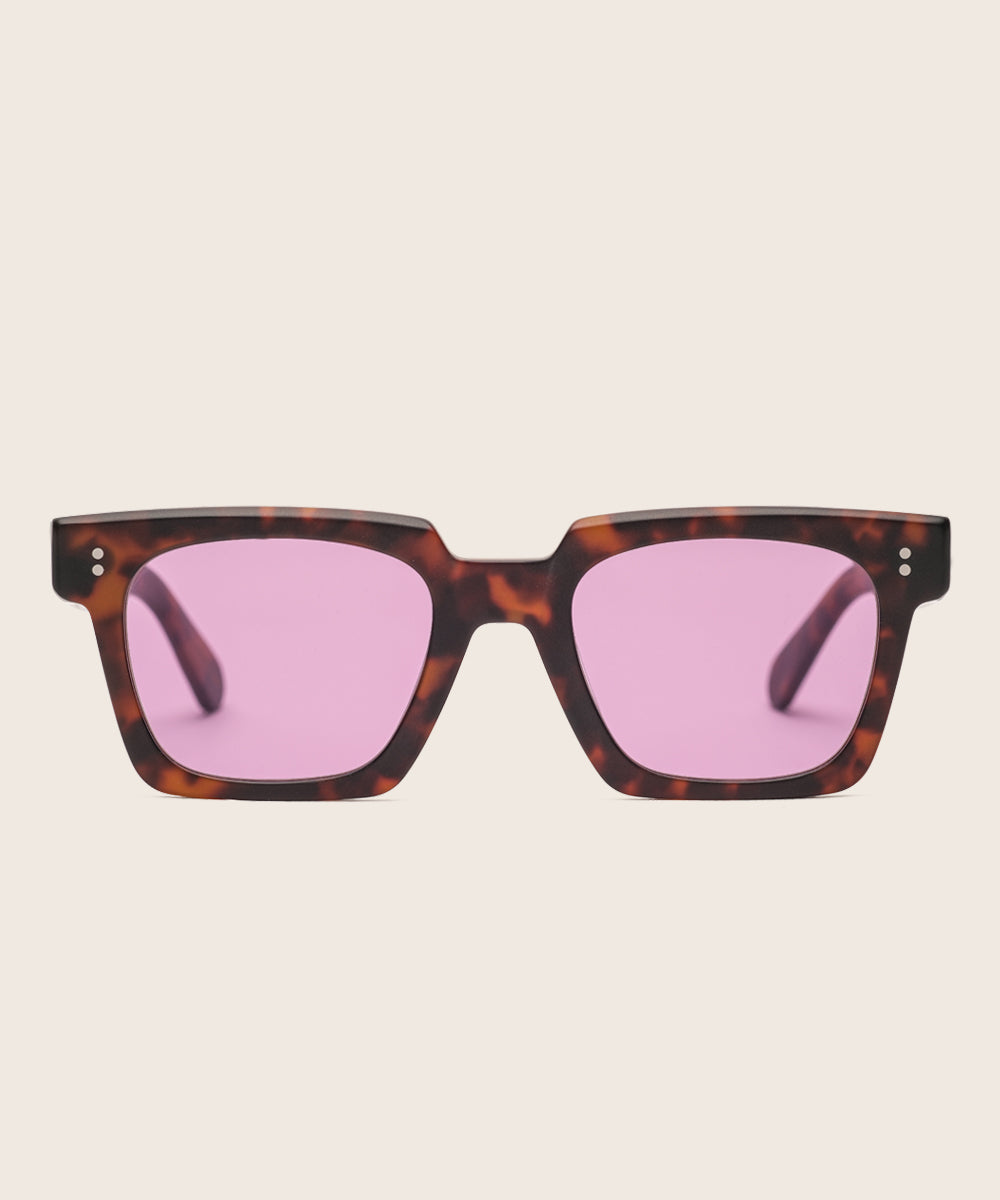 Johann Wolff Anna Matte Havana Lavender Sunglasses