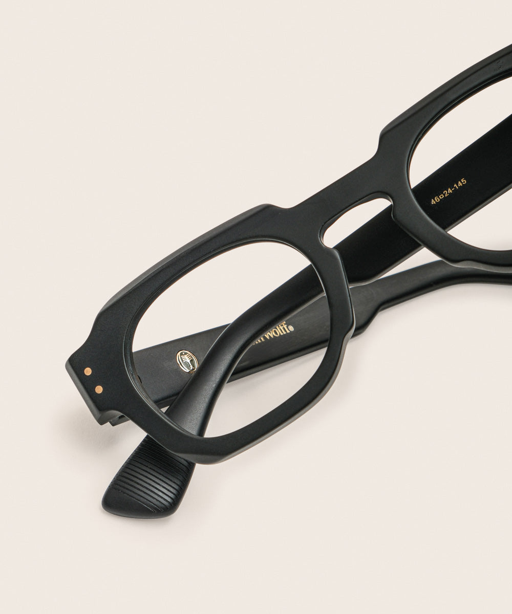 Johann Wolff Bastei Matte Black Eyeglasses