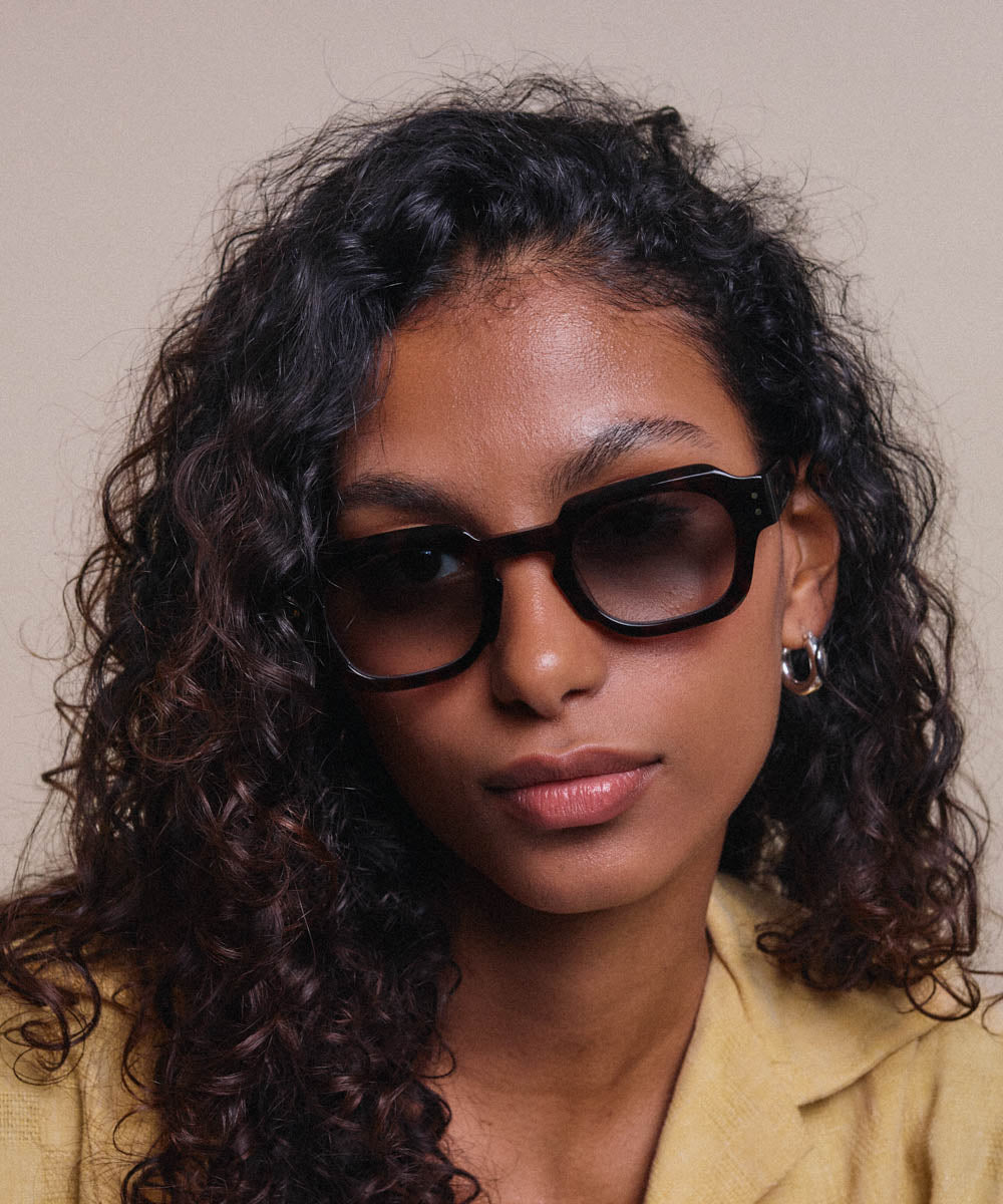 Johann Wolff Bastei Dark Havana Smoke Green Sunglasses