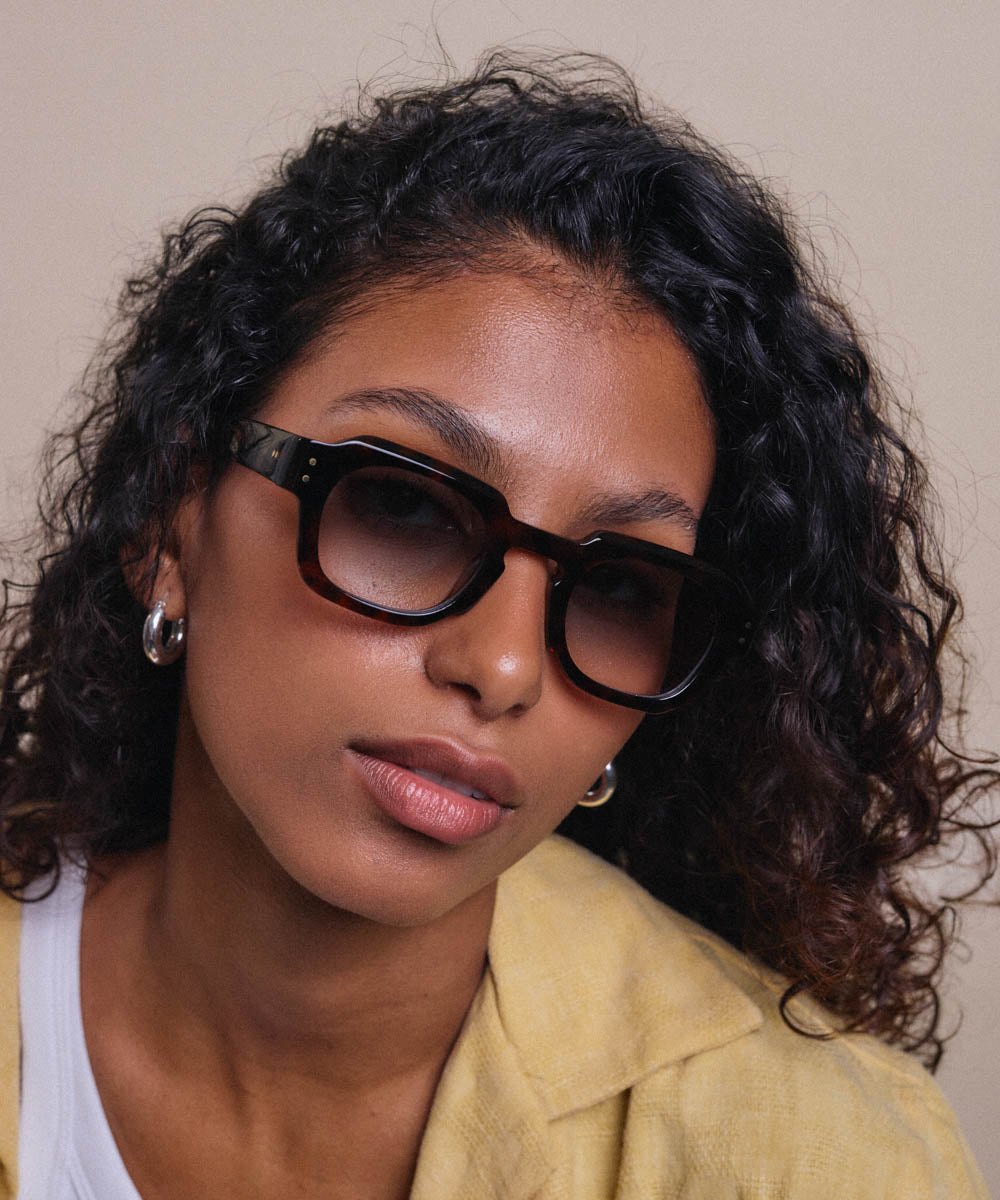 Johann Wolff Bastei Dark Havana Smoke Green Sunglasses