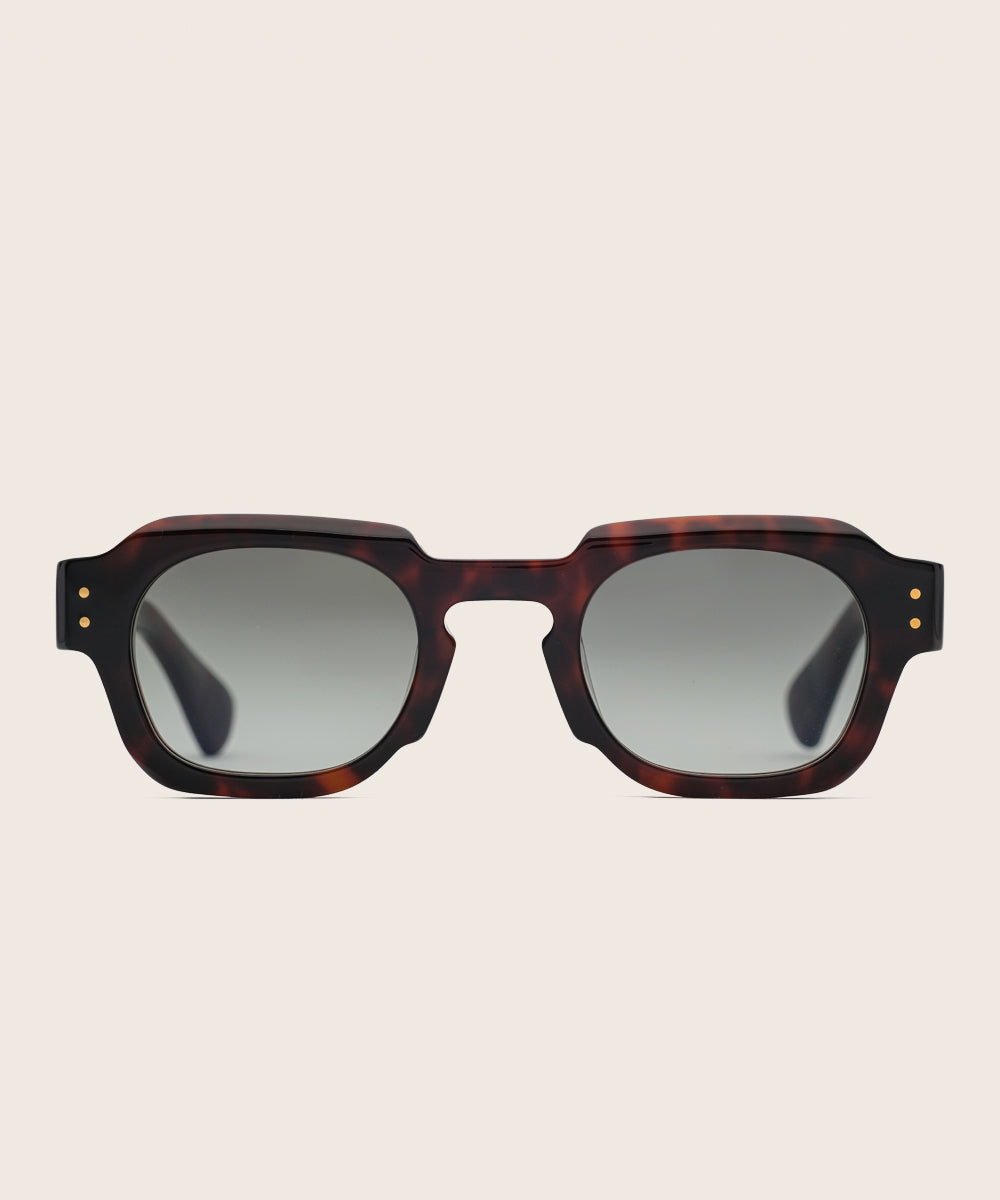 Johann Wolff Bastei Dark Havana Smoke Green Sunglasses