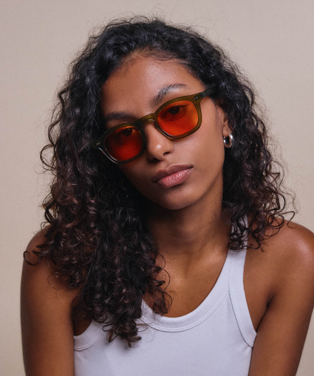 Johann Wolff Carousel Army Electric Orange Sunglasses