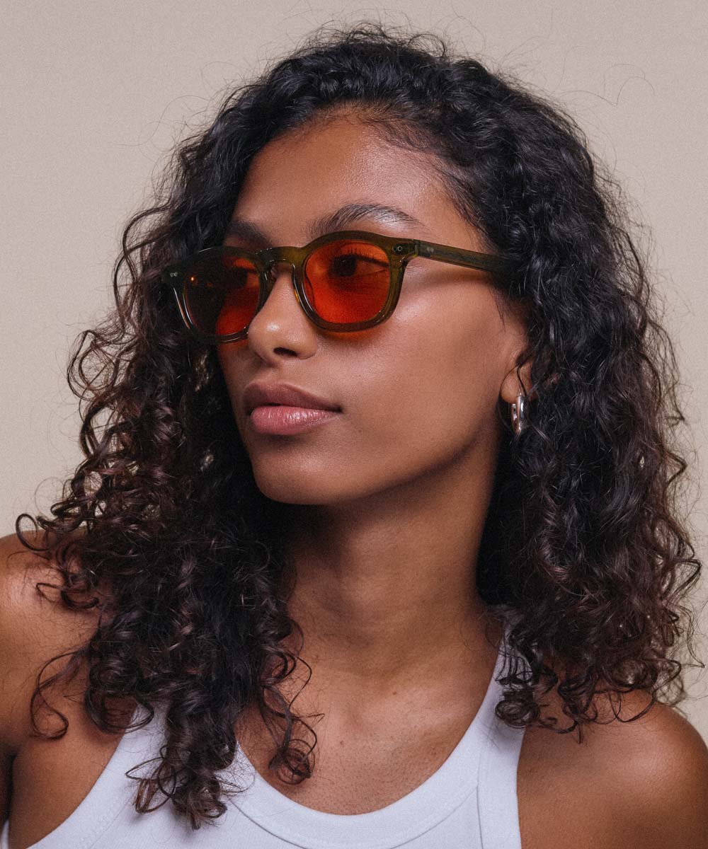 Johann Wolff Carousel Army Electric Orange Sunglasses