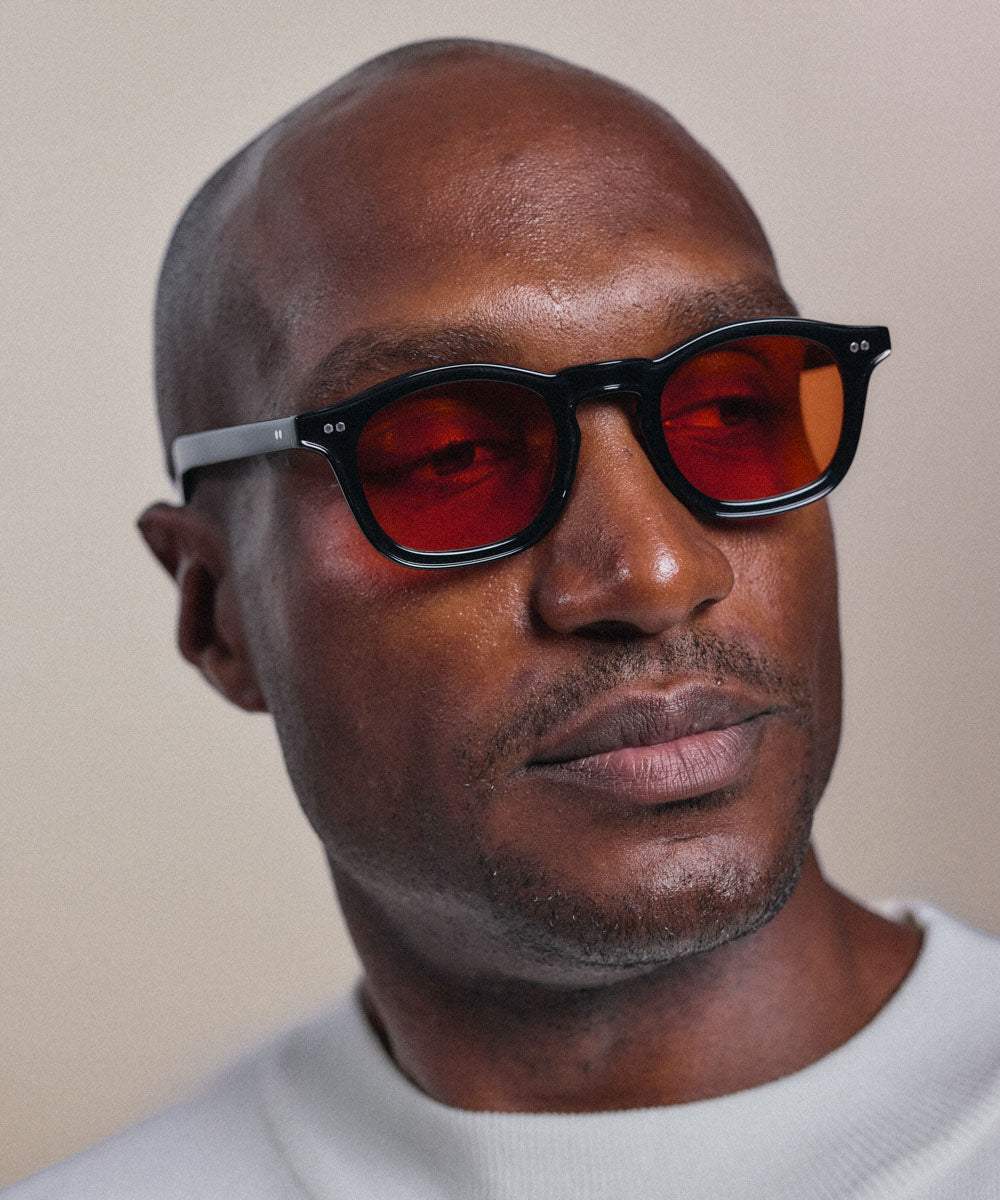 Johann Wolff Carousel Black Electric Orange Sunglasses