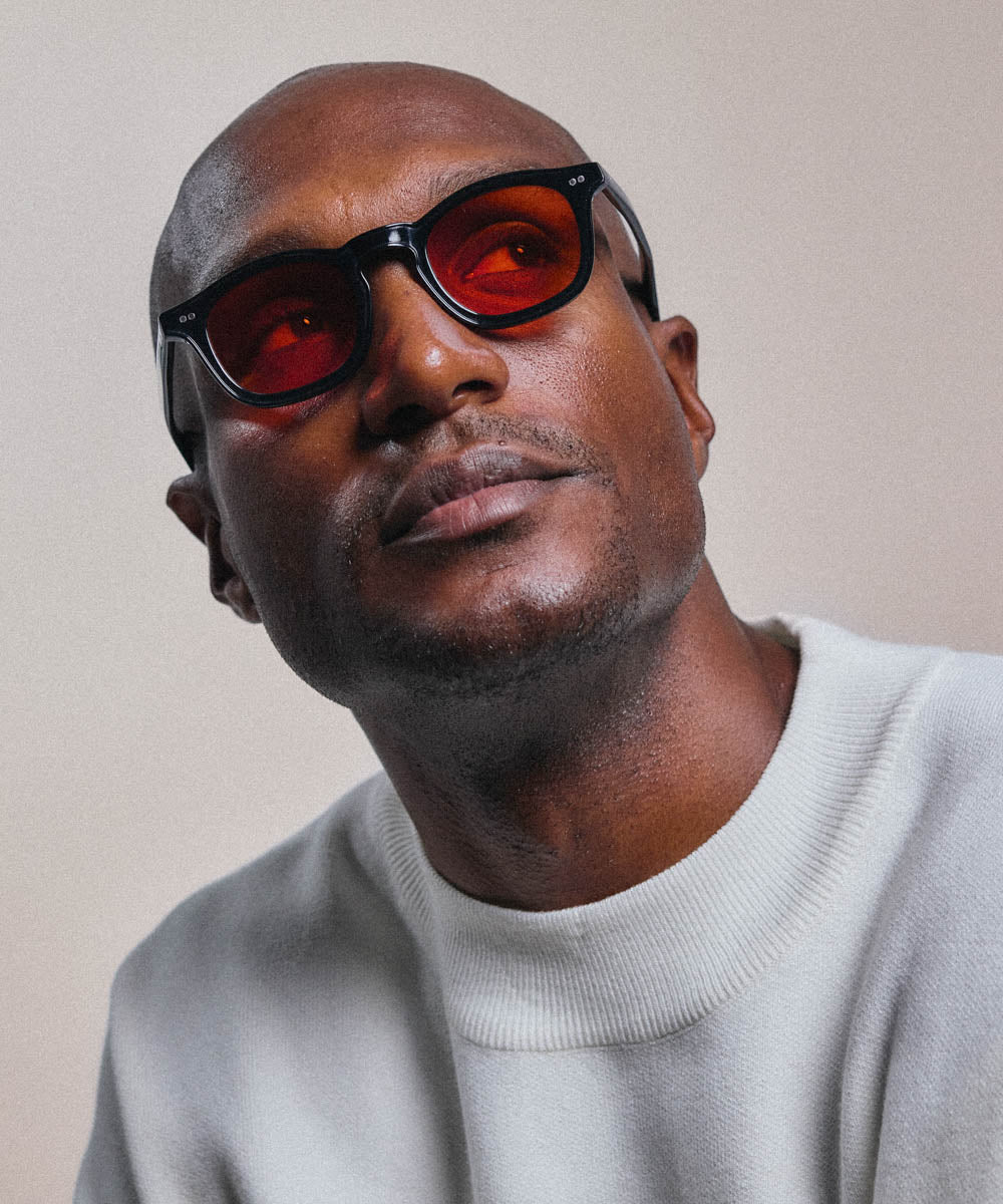 Johann Wolff Carousel Black Electric Orange Sunglasses