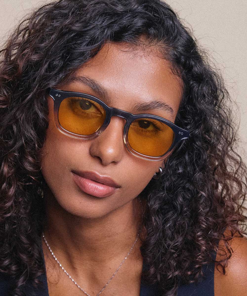 Johann Wolff Carousel Black Fade Burnt Yellow Sunglasses