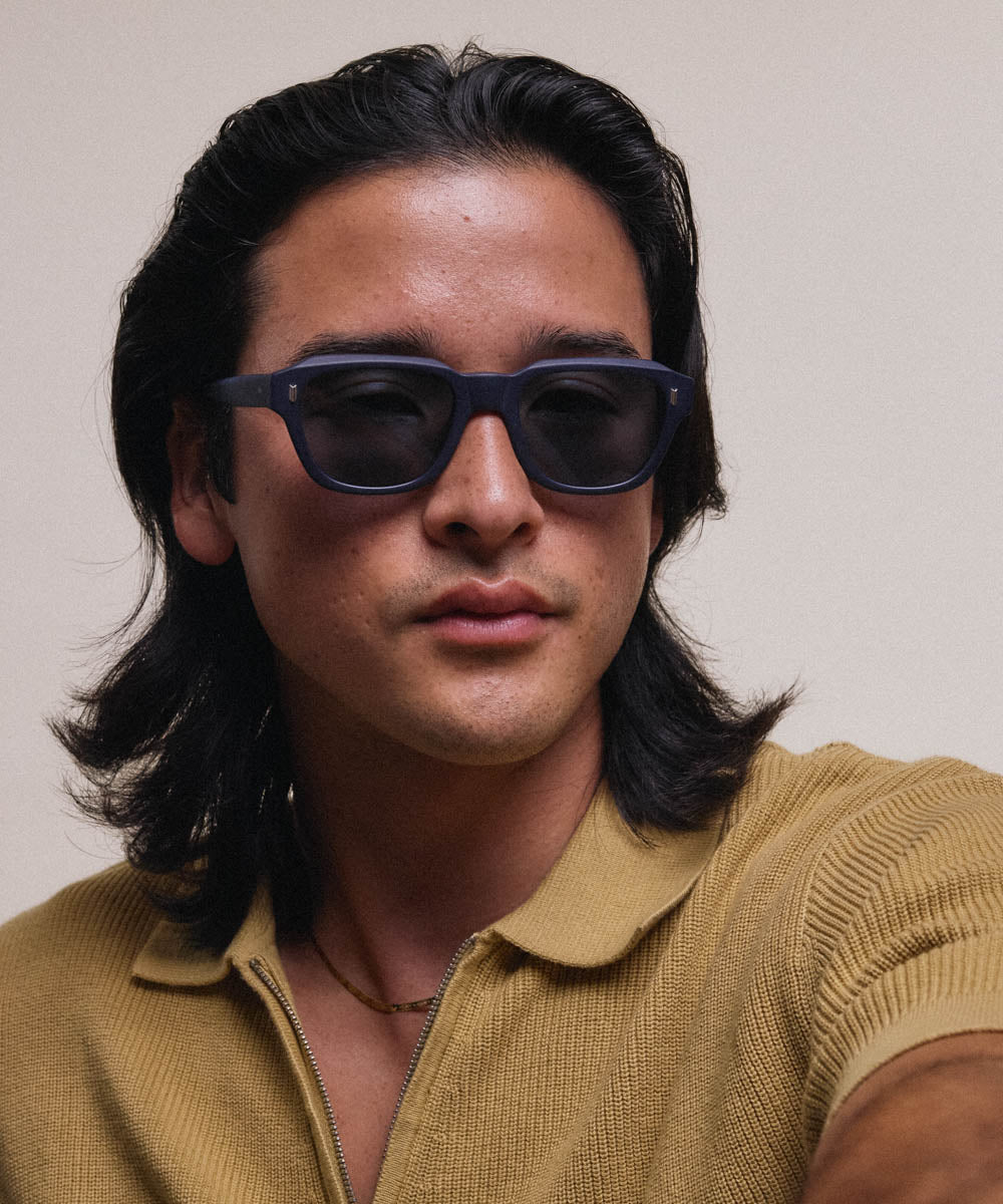 Johann Wolff Dessau Matte Navy Sunglasses