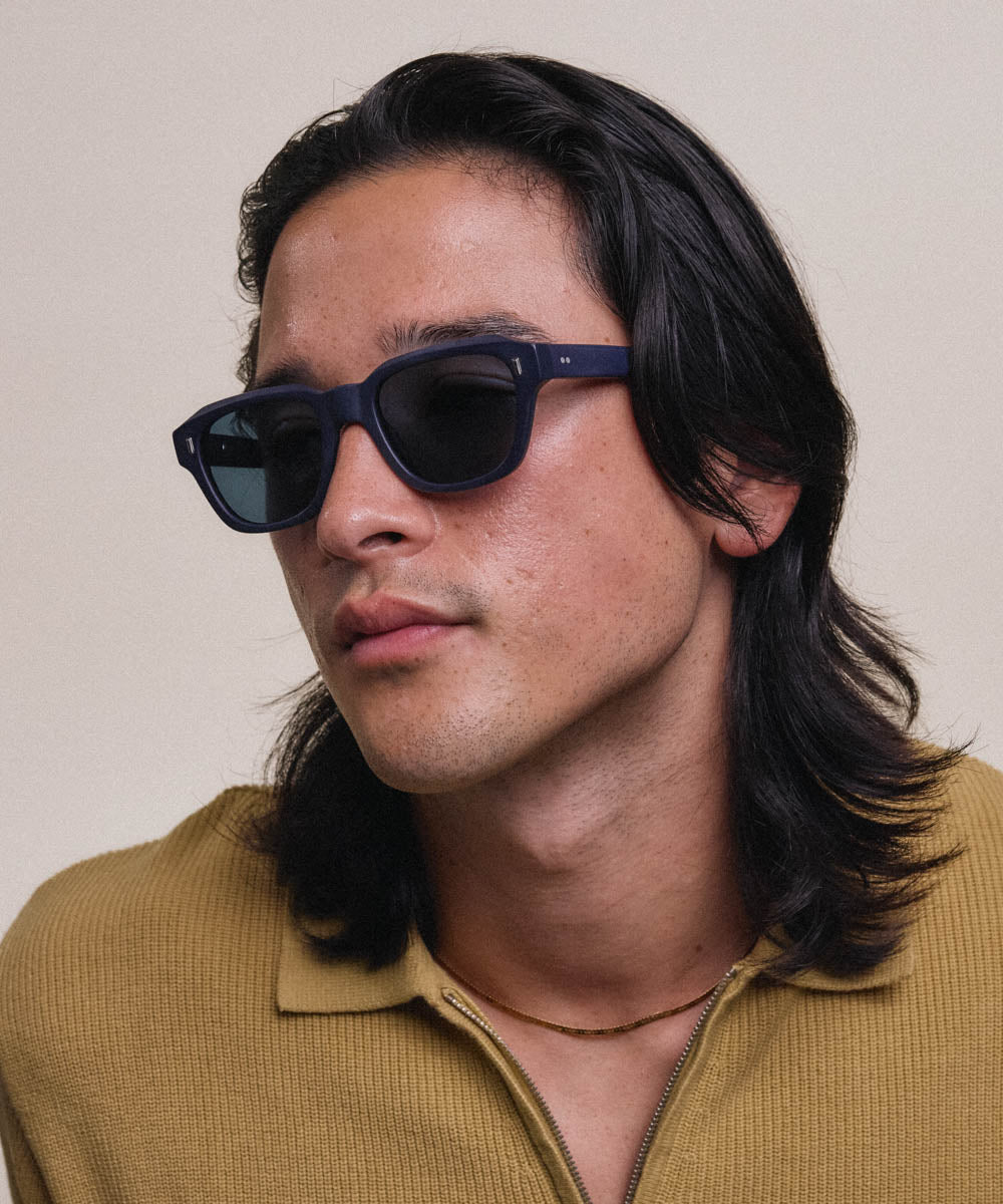 Johann Wolff Dessau Matte Navy Sunglasses