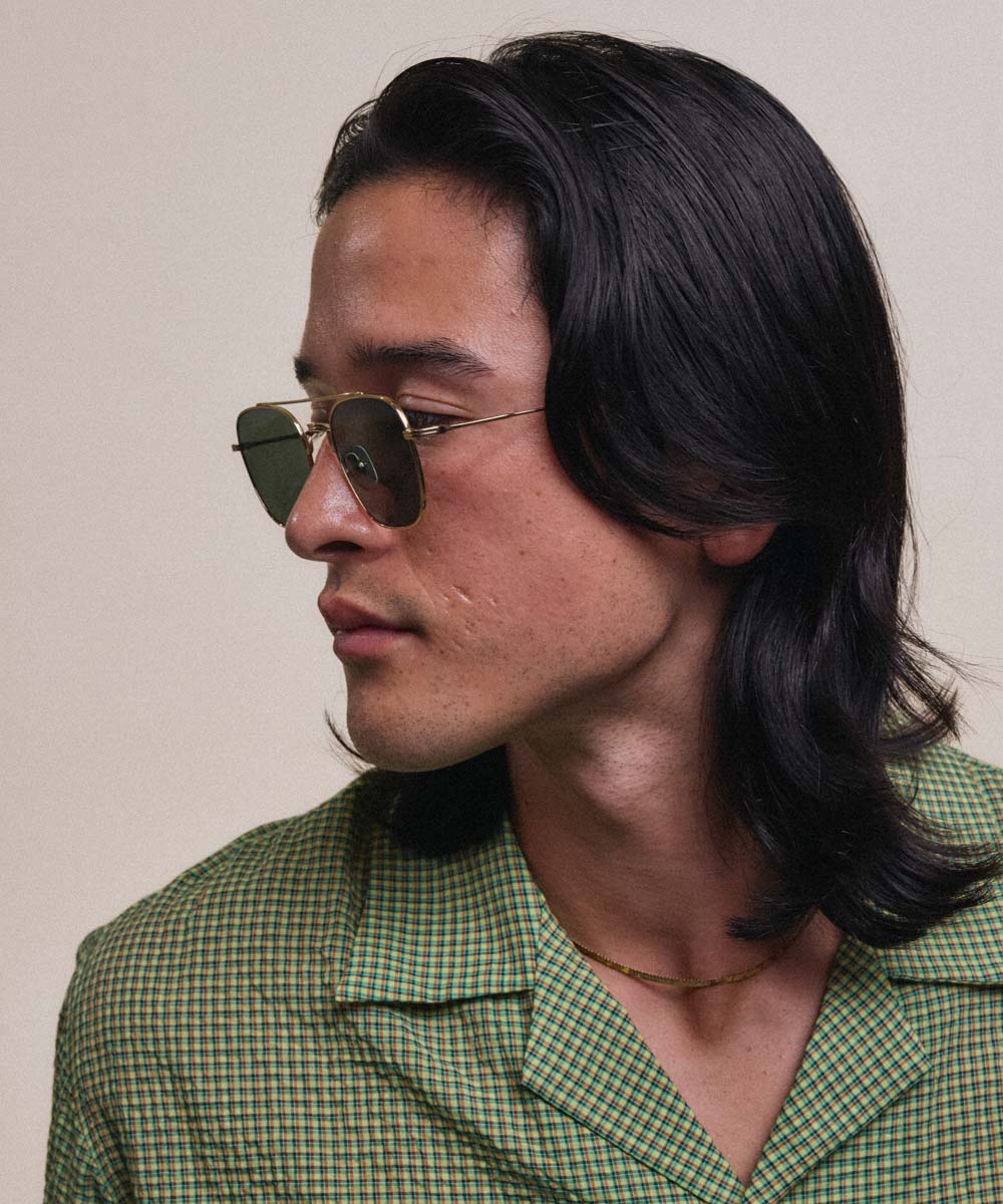 Johann Wolff Flieger Gold Sunglasses