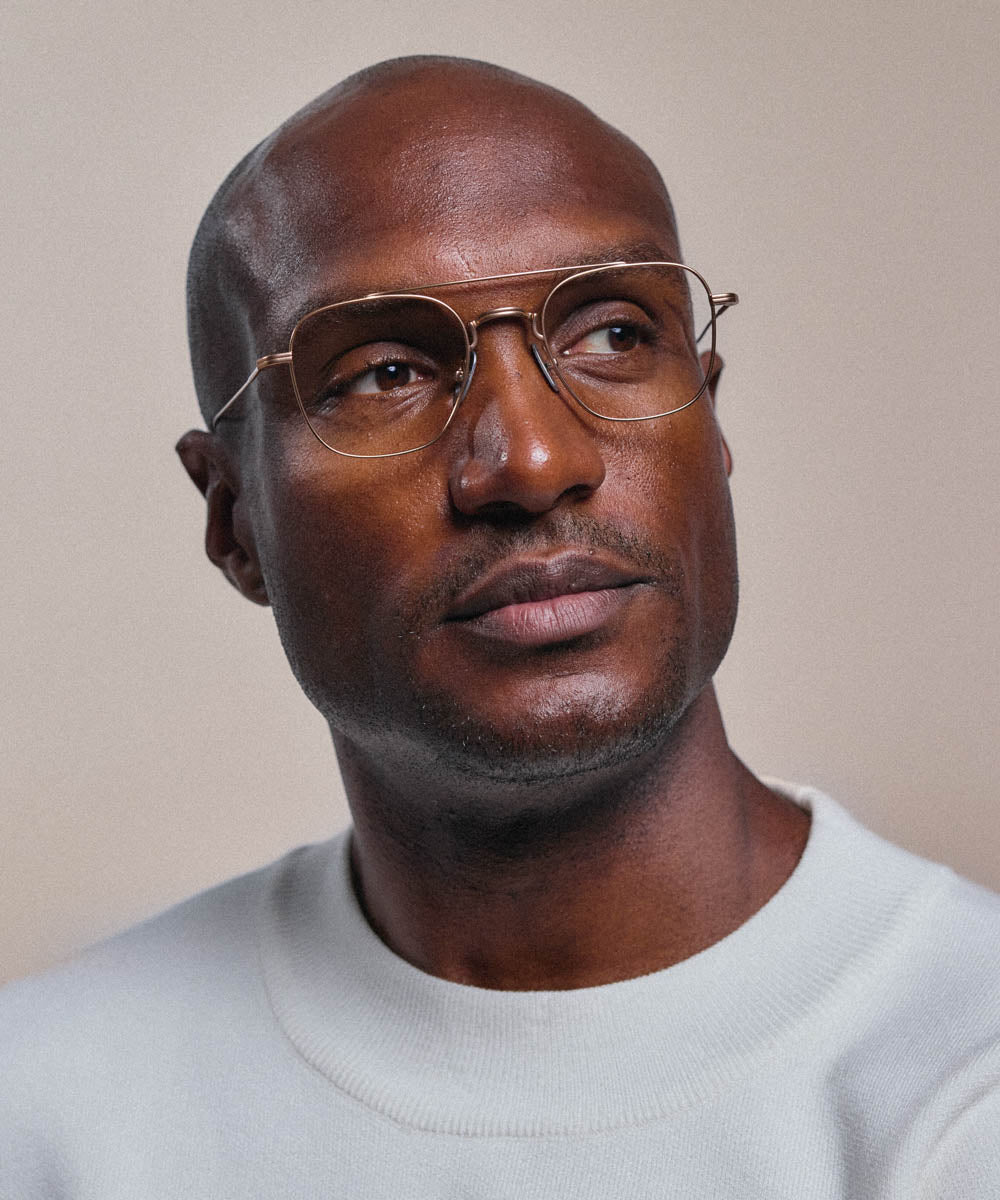 Johann Wolff Flieger Matte Rose Gold Eyeglasses
