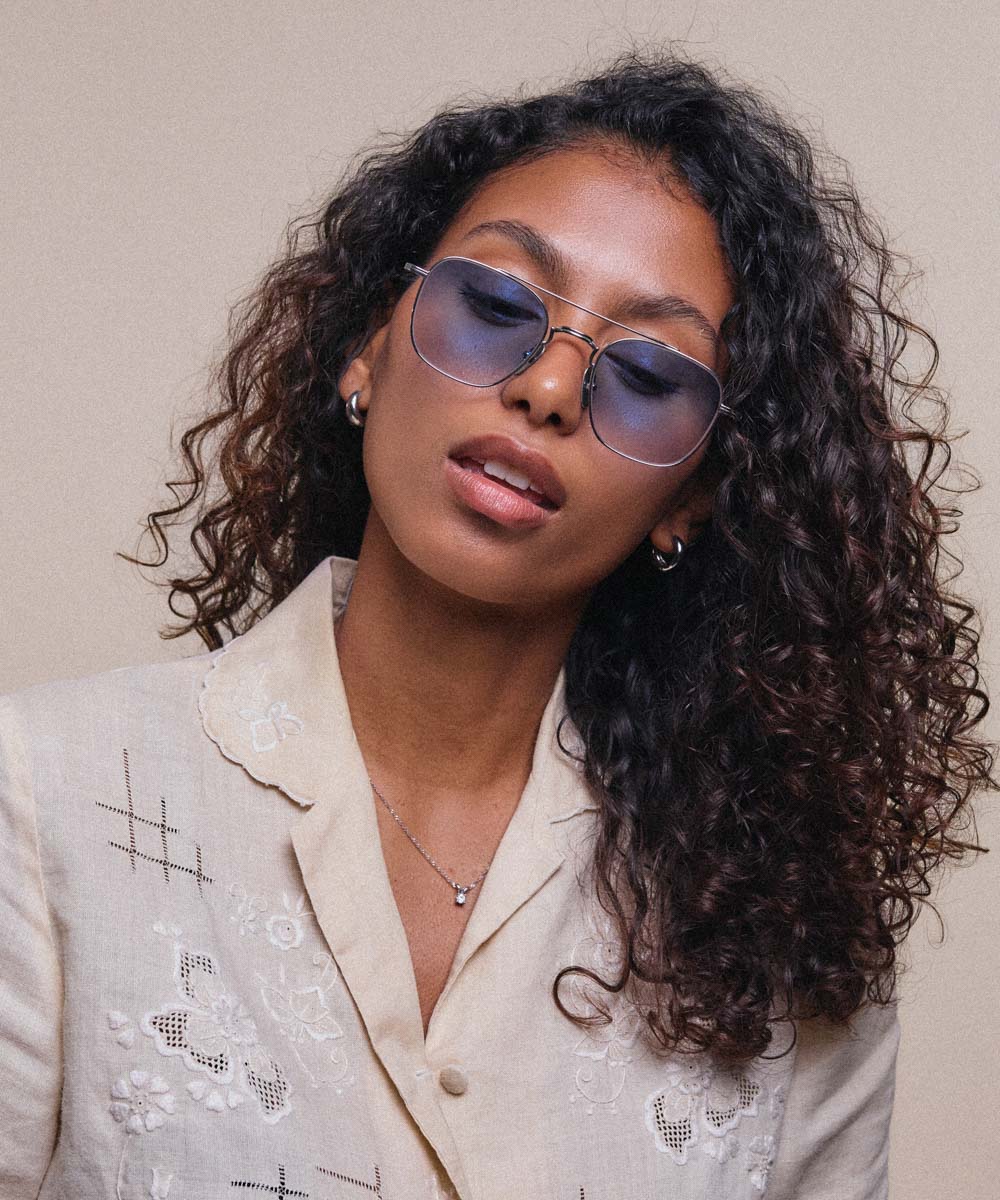 Johann Wolff White Gold Sky Sunglasses
