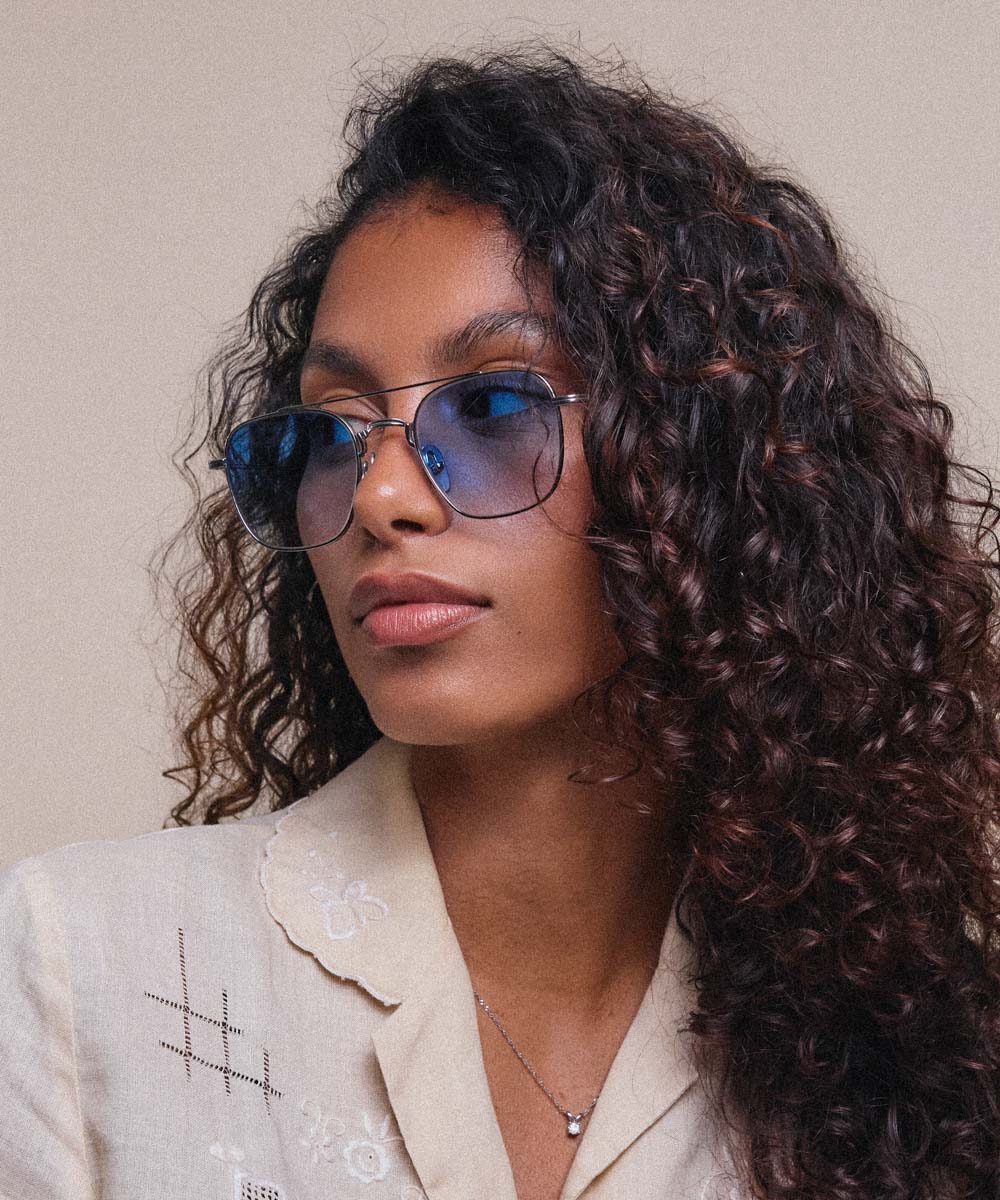 Johann Wolff White Gold Sky Sunglasses