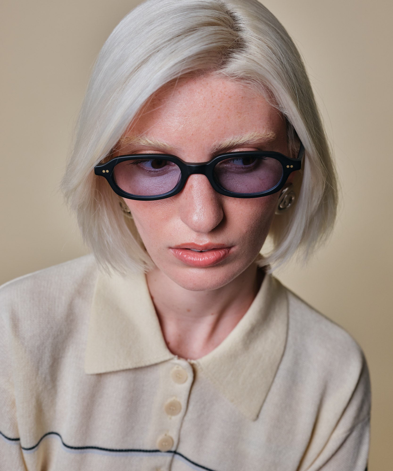 johann wolff alma matte black light sunglasses