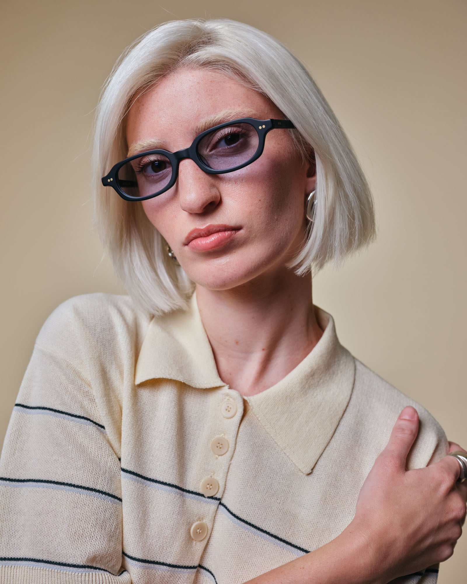 johann wolff alma matte black light sunglasses