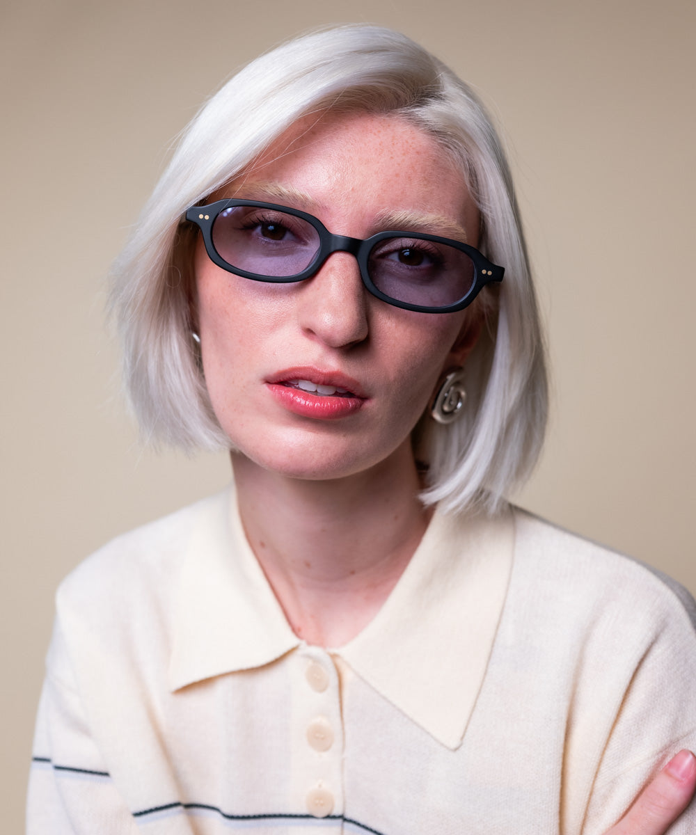 johann wolff alma matte black light sunglasses