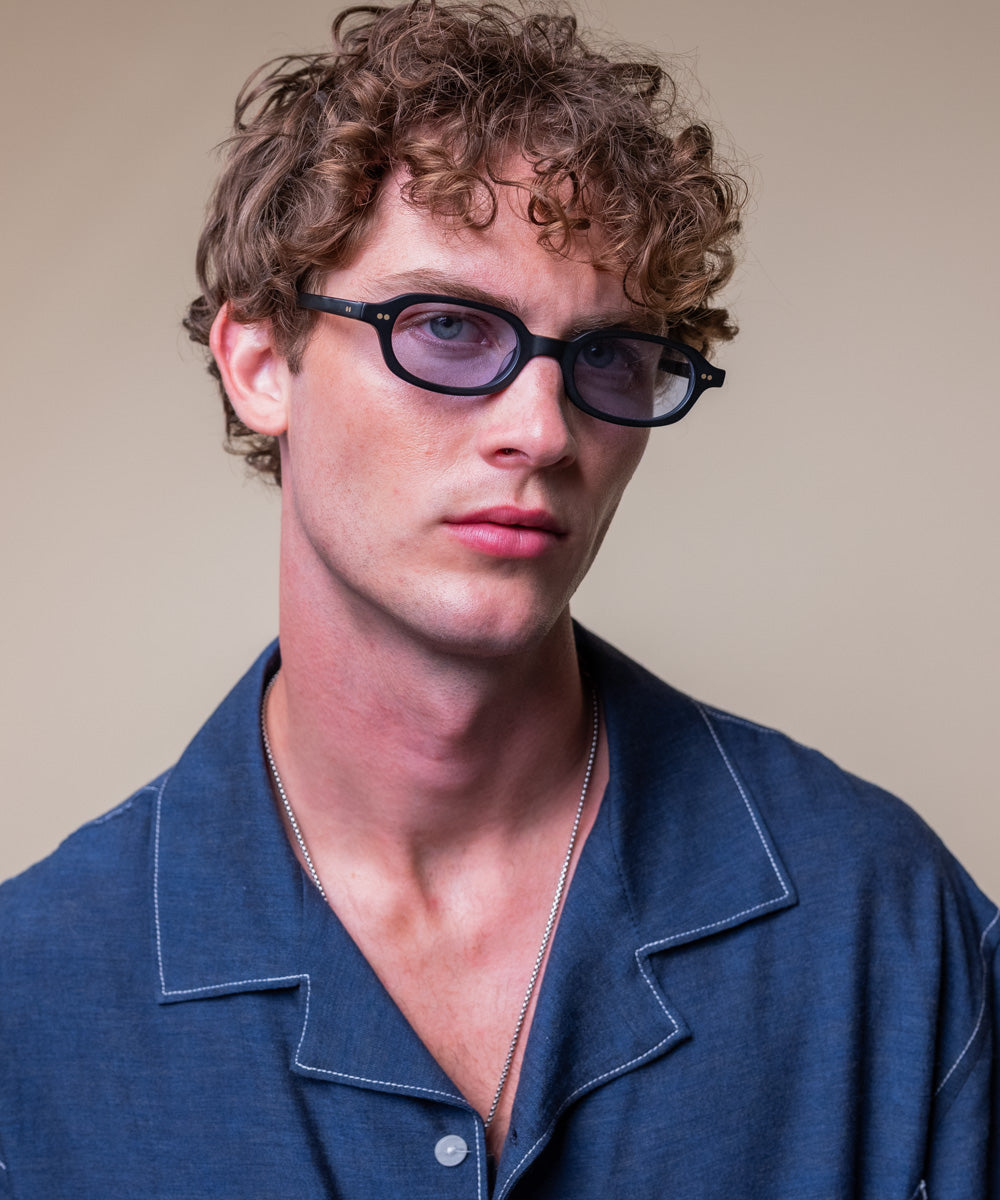 johann wolff alma matte black light sunglasses