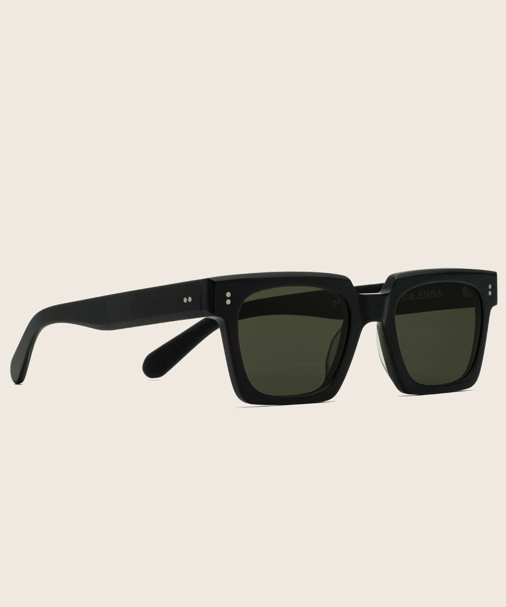 Johann Wolff Anna Black Matte Sunglasses