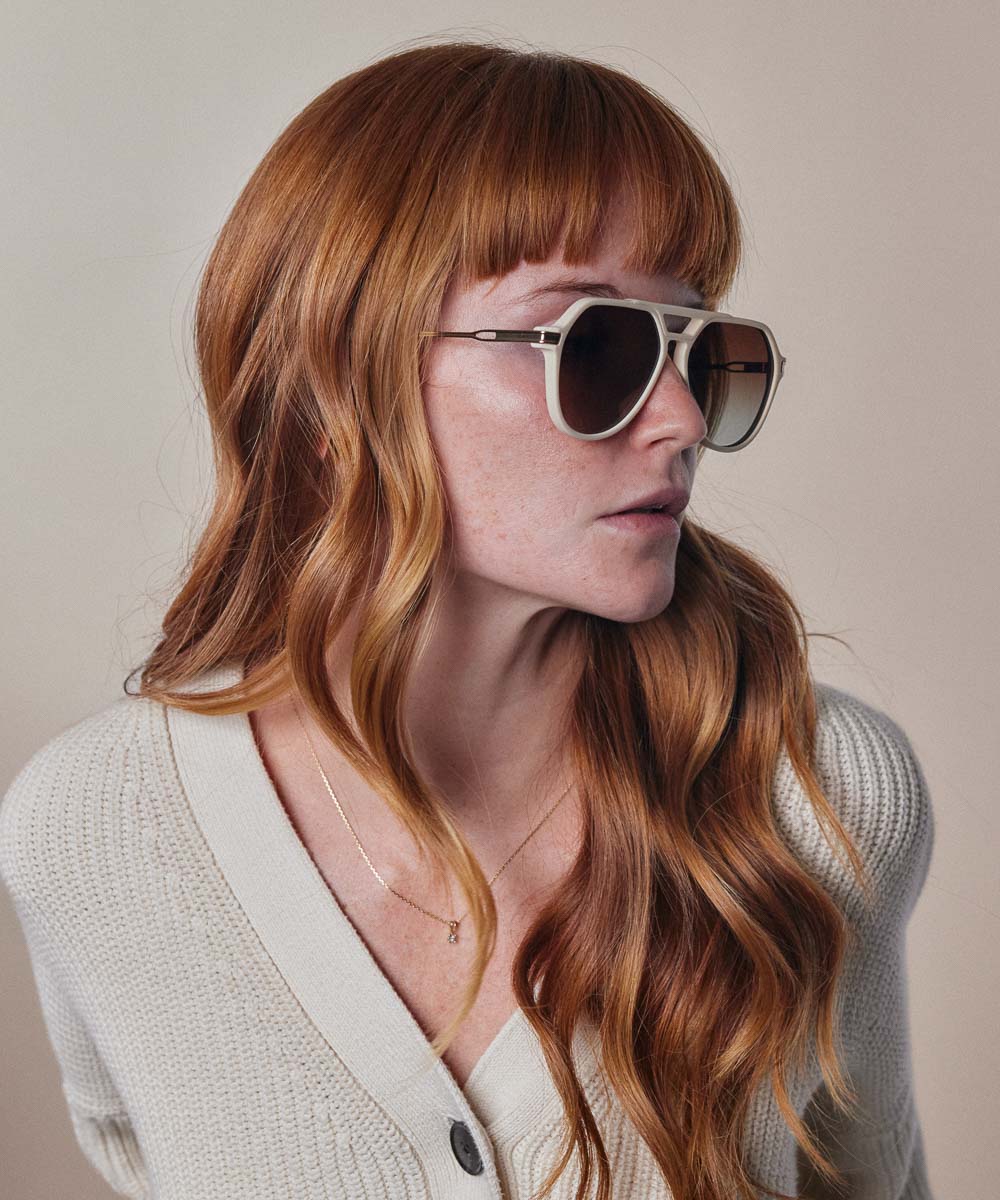 Johann Wolff Bernau Matte Ivory Sunglasses