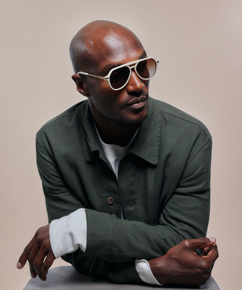 Johann Wolff Bernau Matte Ivory Sunglasses