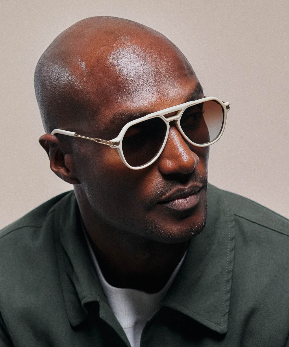 Johann Wolff Bernau Matte Ivory Sunglasses