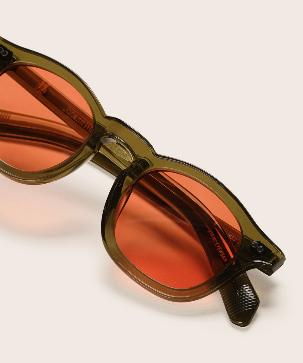 Johann Wolff Carousel Army Electric Orange Sunglasses 