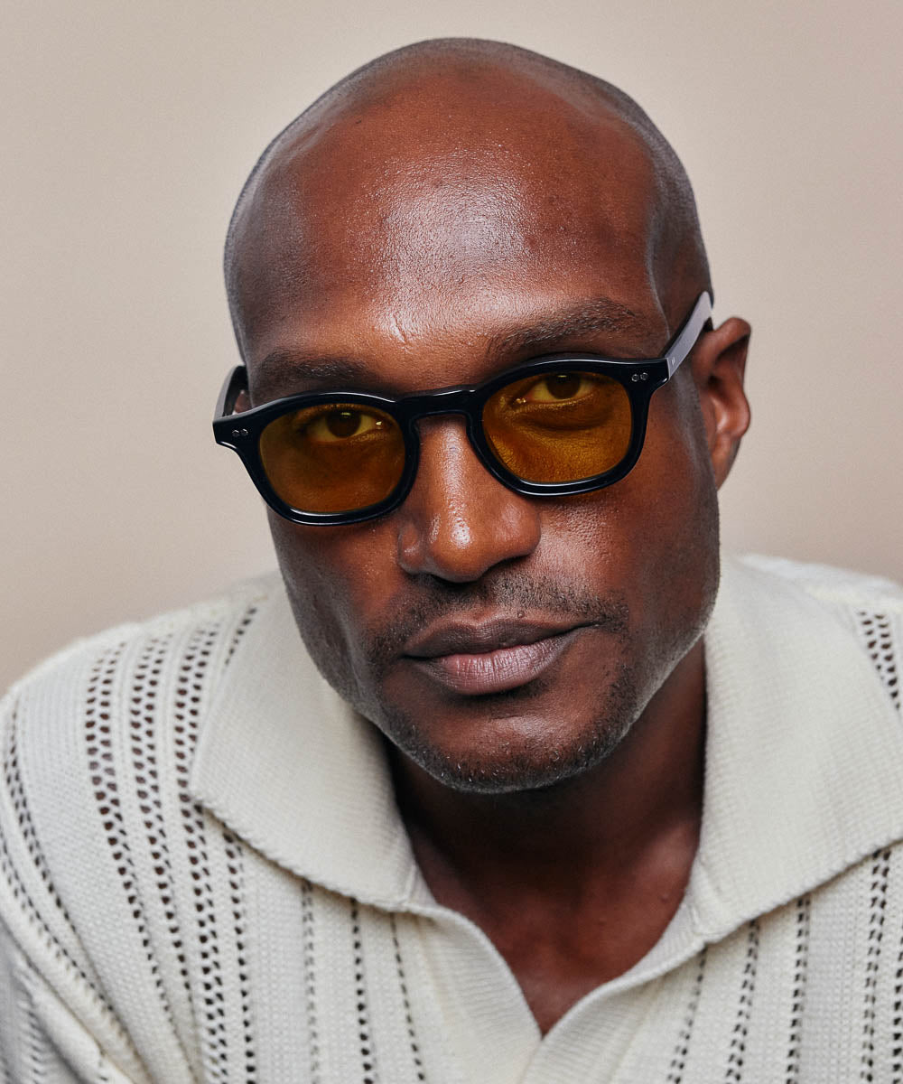 Johann Wolff Carousel Black Burnt Yellow Sunglasses