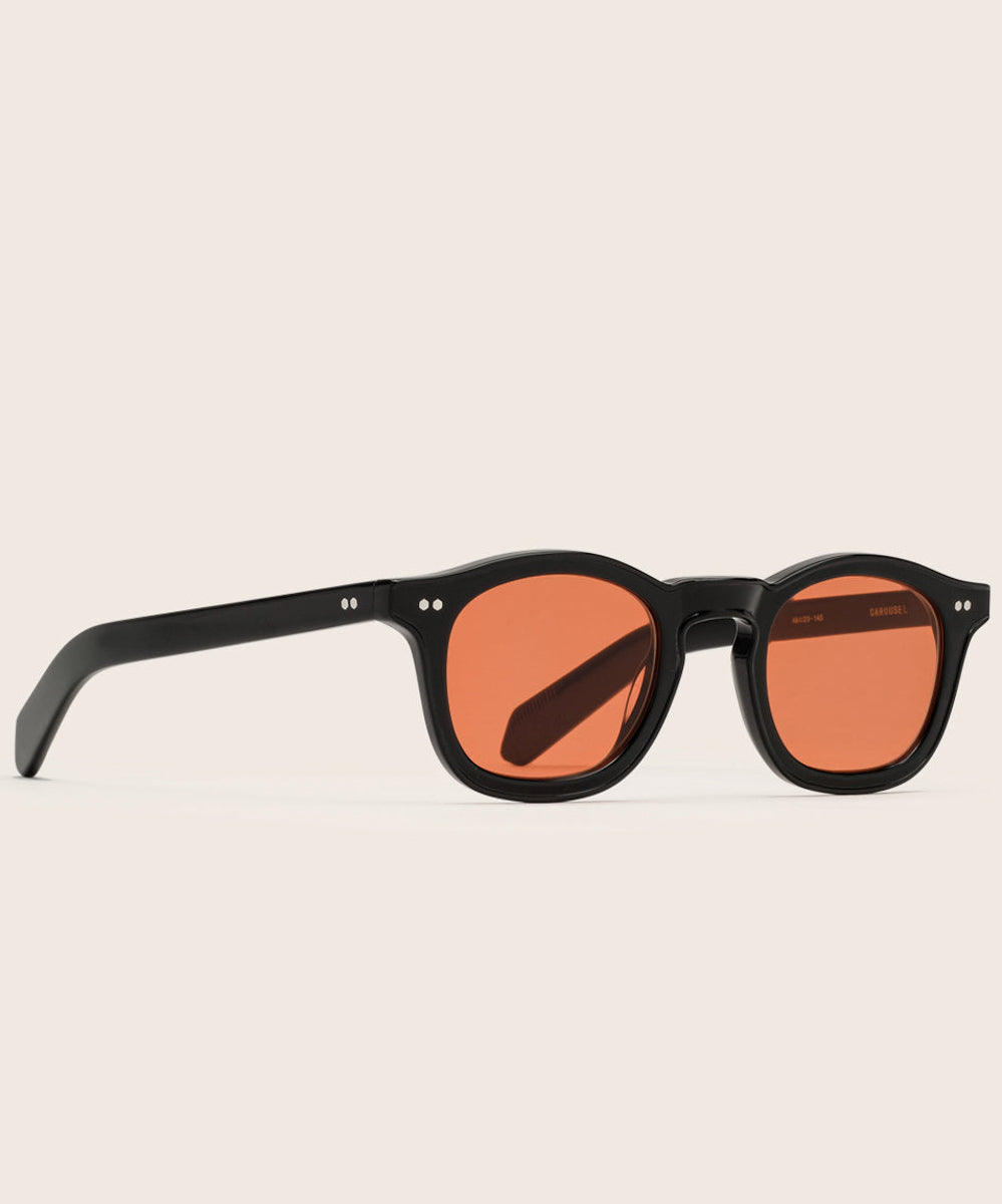 Johann Wolff Carousel Black Electric Orange Sunglasses 