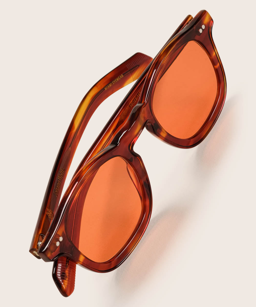 Johann Wolff Carousel Havana Electric Orange Sunglasses