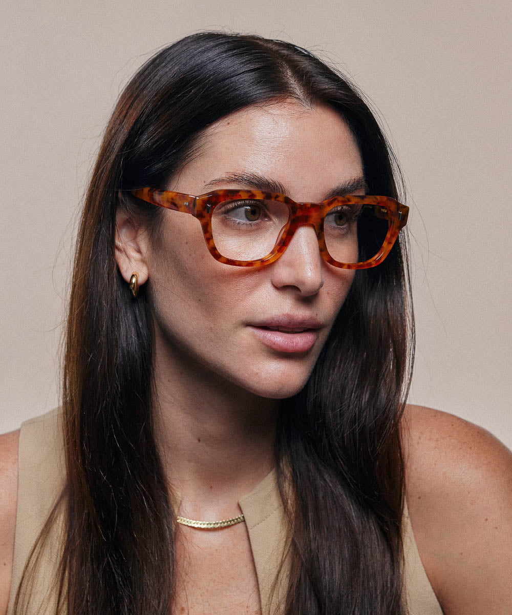 Johann Wolff Dessau Amber Tortoise Eyeglasses