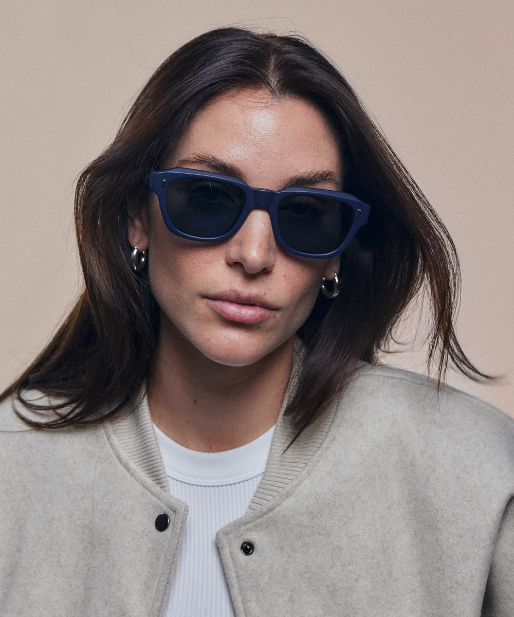 Johann Wolff Dessau Matte Navy Sunglasses