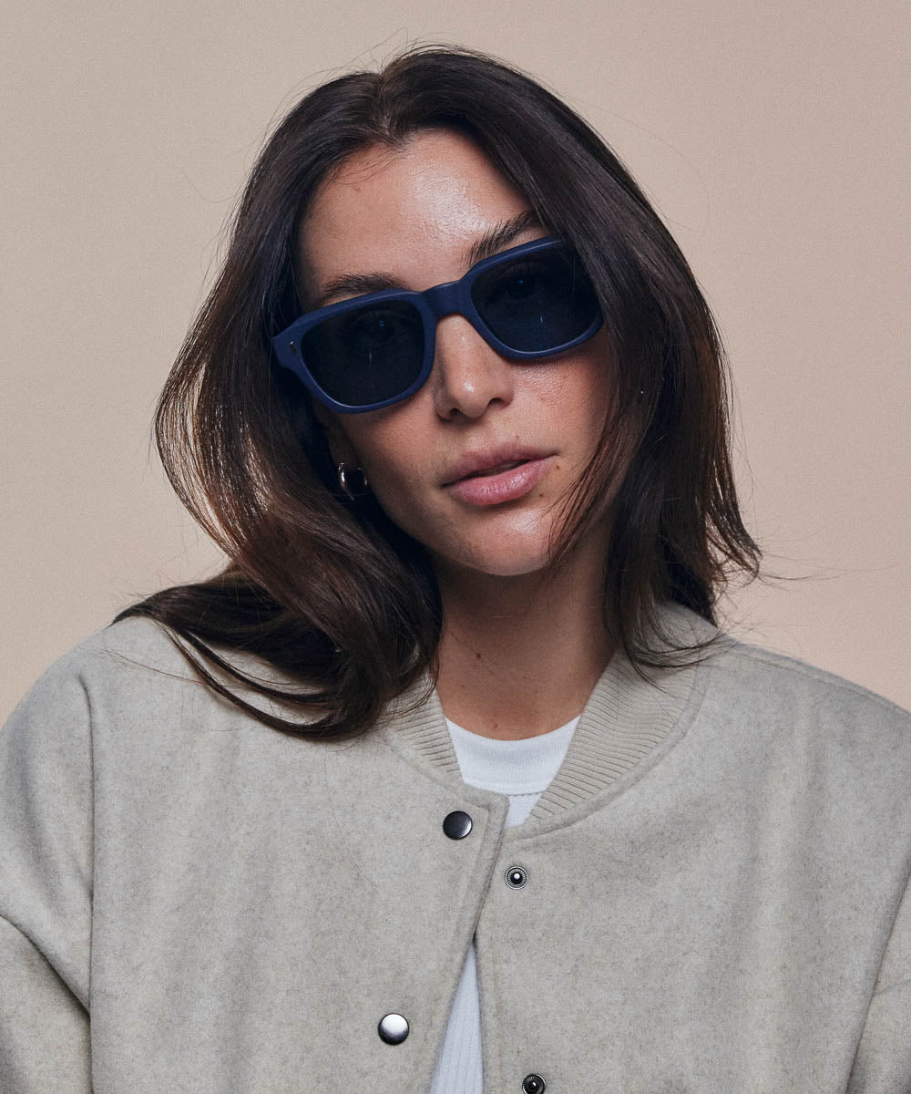 Johann Wolff Dessau Matte Navy Sunglasses