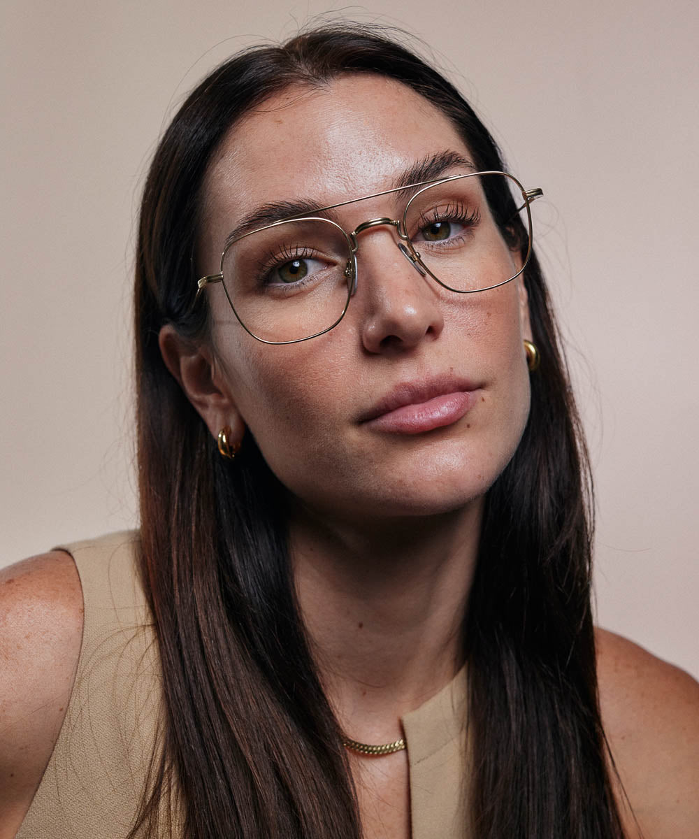 Johann Wolff Flieger Gold Eyeglasses