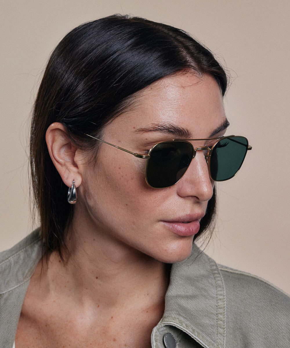 Johann Wolff Flieger Gold Sunglasses