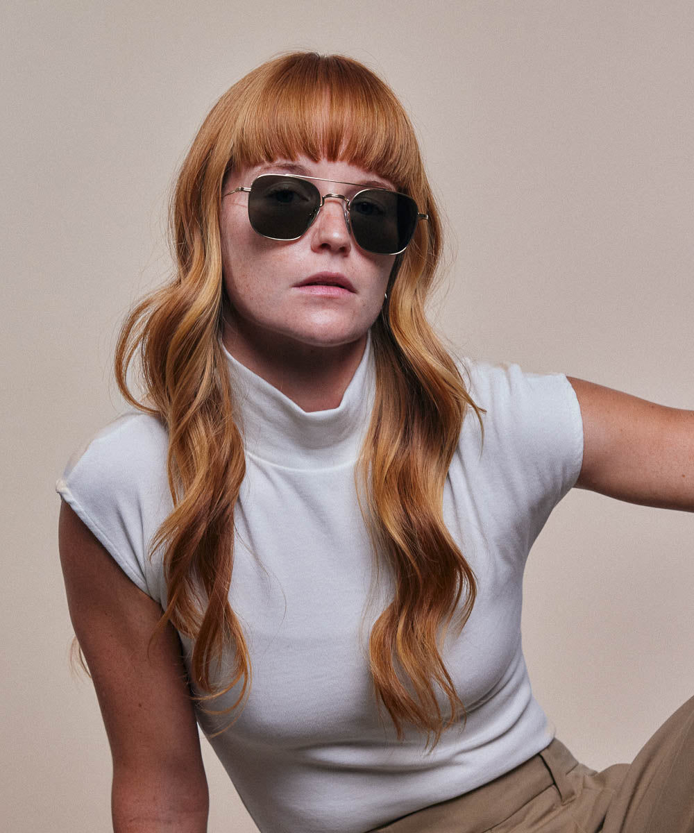 Johann Wolff Flieger Gold Sunglasses