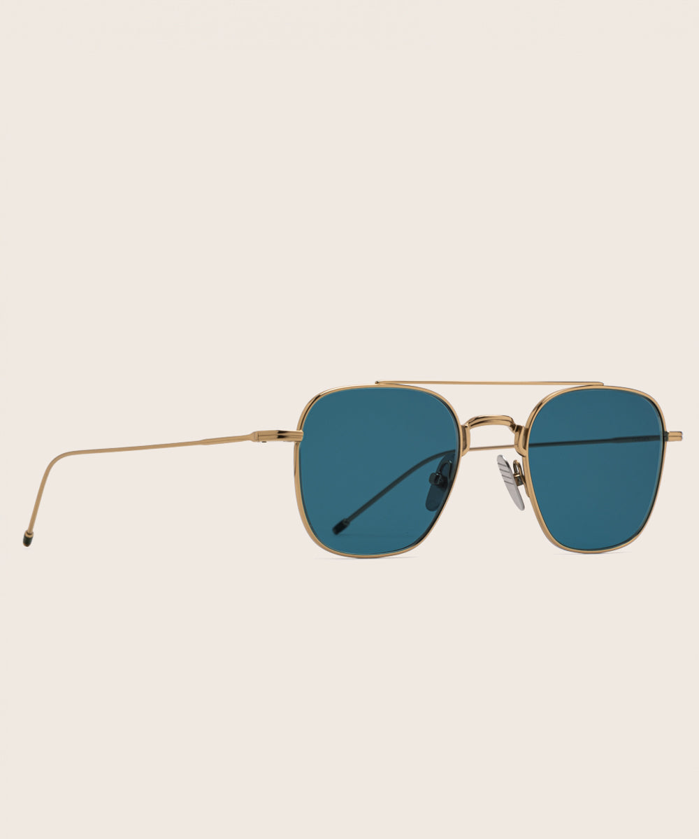 Johann Wolff Flieger Gold Jade Sunglasses