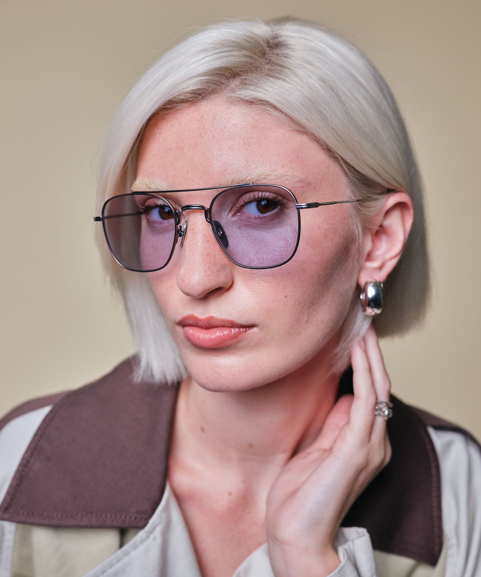 Johann Wolff Flieger Gunmetal Light Sunglasses