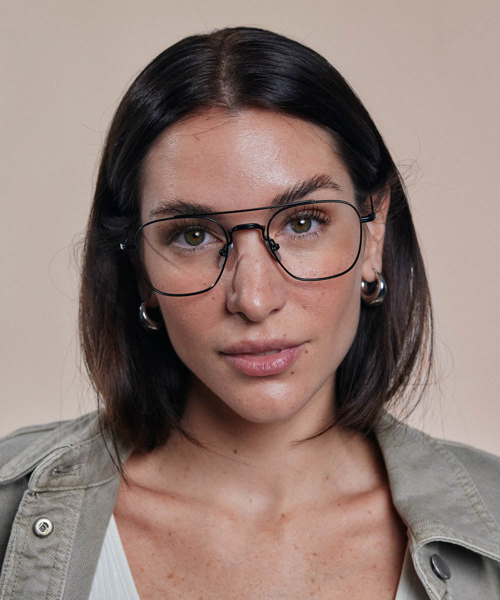 Johann Wolff Flieger Matte Black Eyeglasses