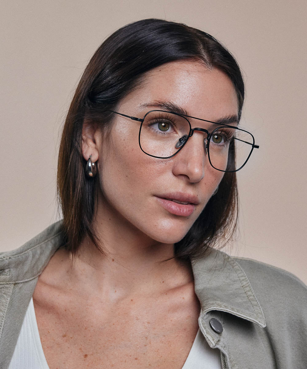 Johann Wolff Flieger Matte Black Eyeglasses