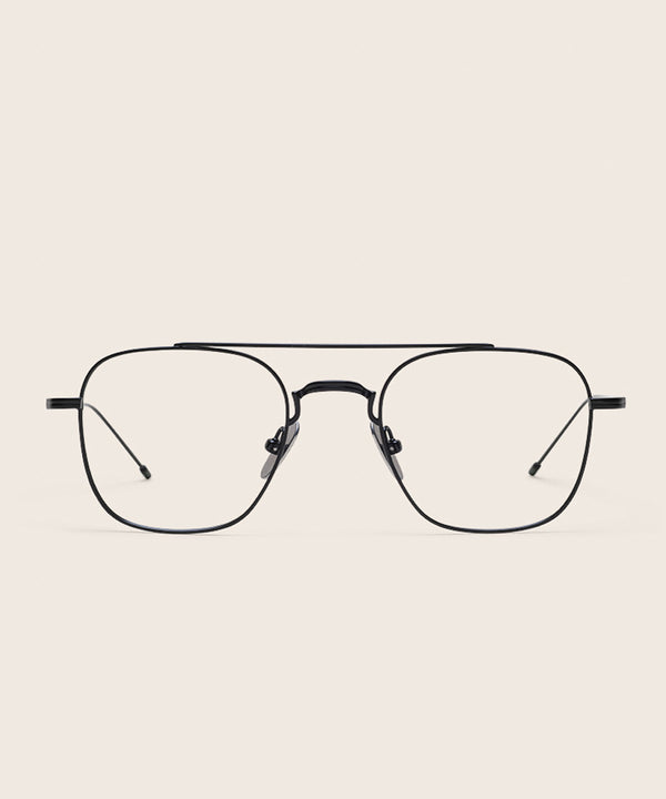 Johann Wolff Flieger Matte Black Eyeglasses #color_matte-black