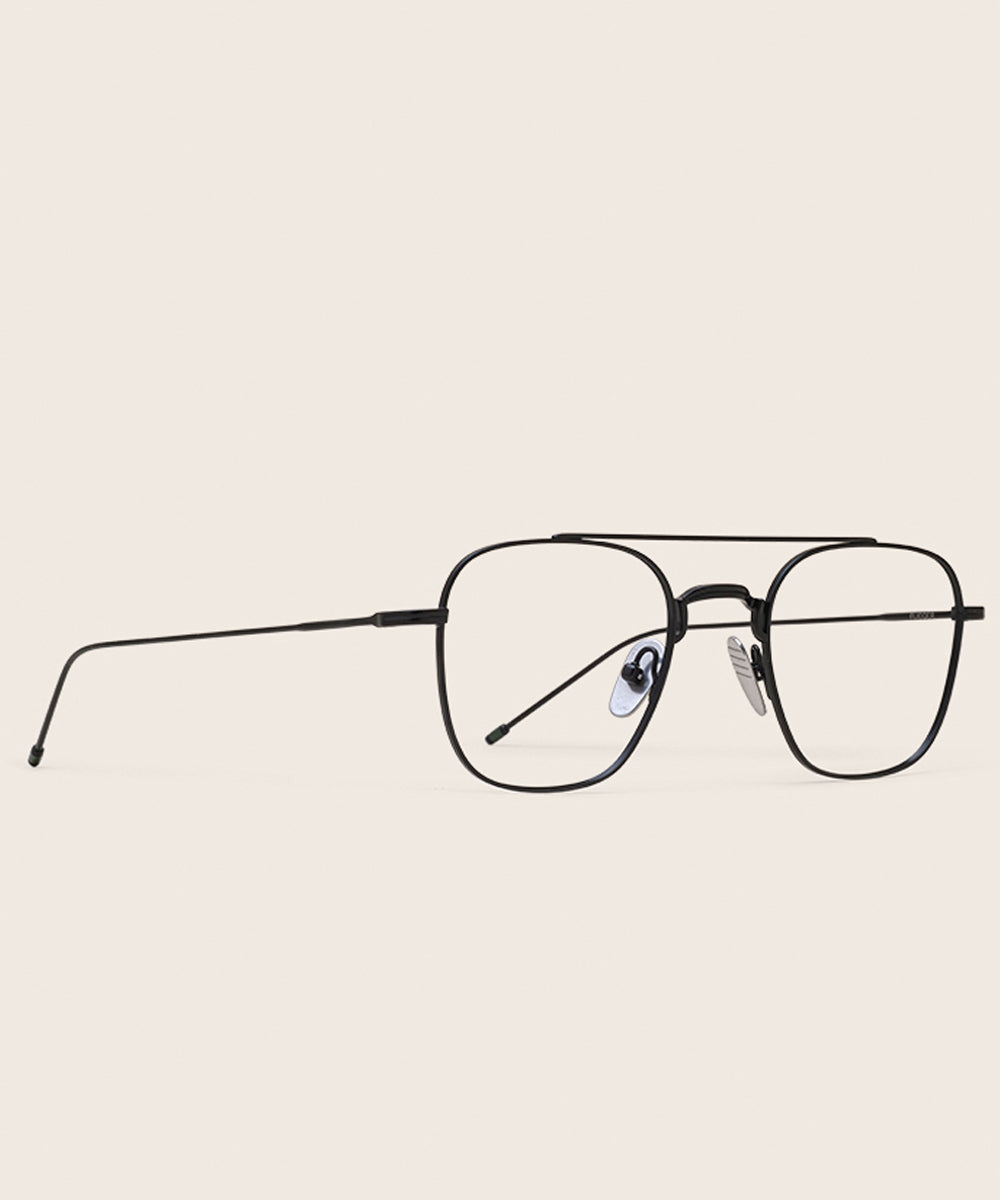 Johann Wolff Flieger Matte Black Eyeglasses
