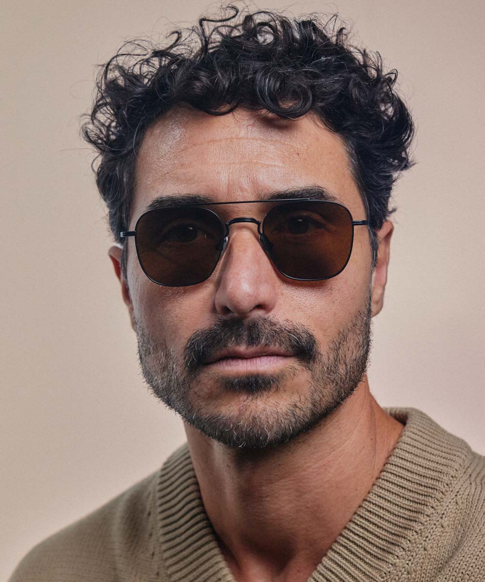Johann Wolff Flieger Matte Black Sunglasses