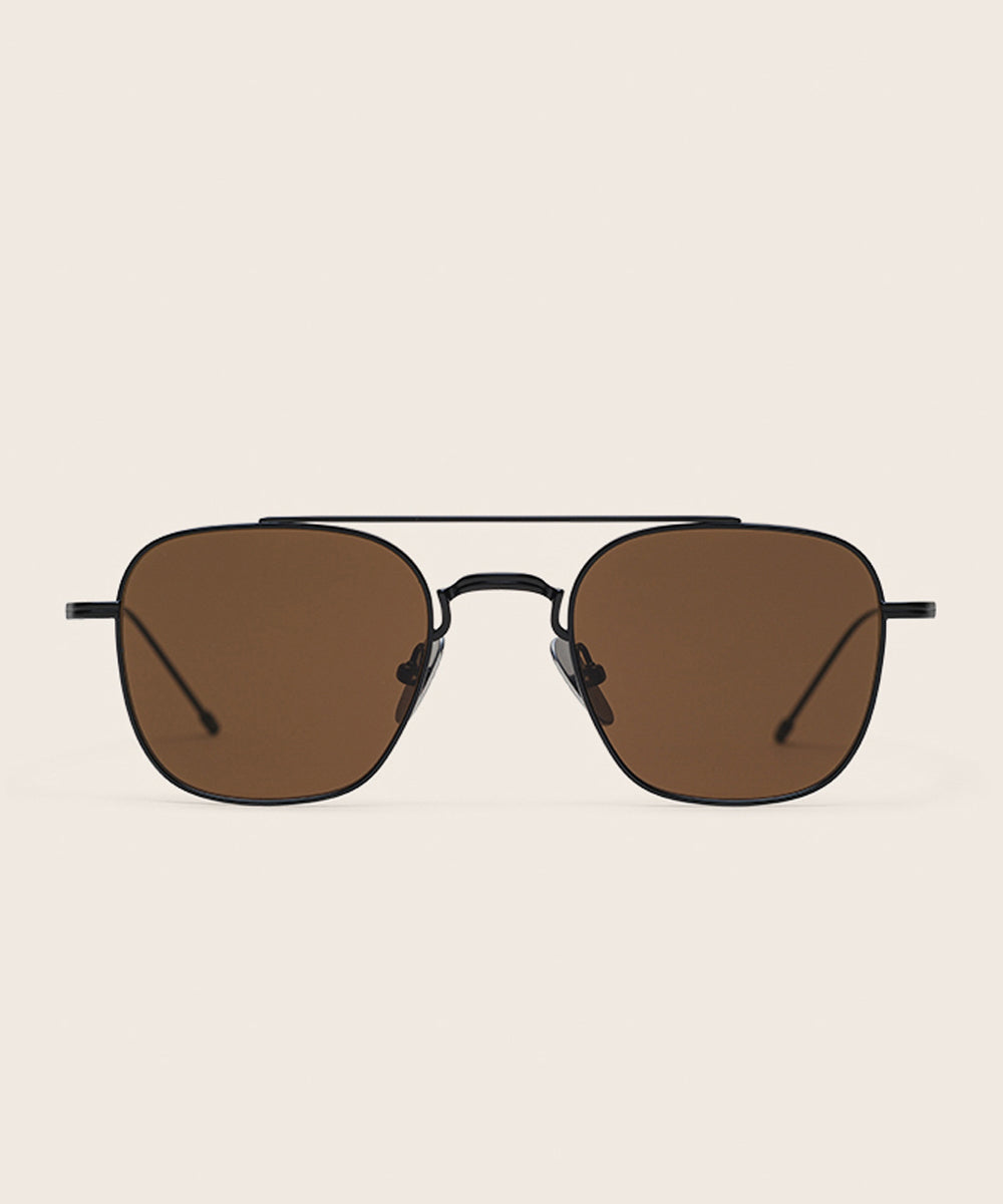 Johann Wolff Flieger Matte Black Sunglasses