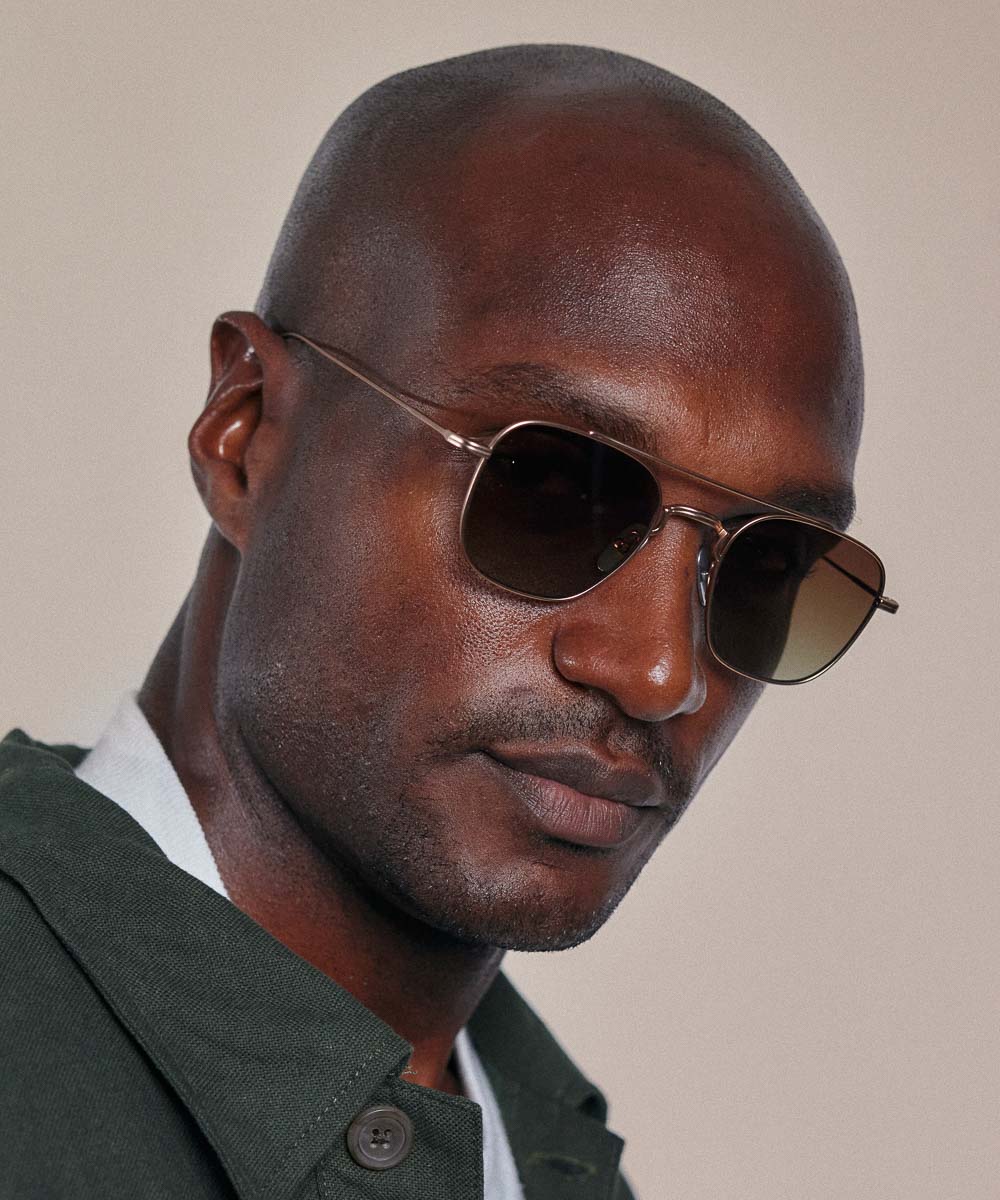 Johann Wolff Flieger Matte Rose Gold Sunglasses