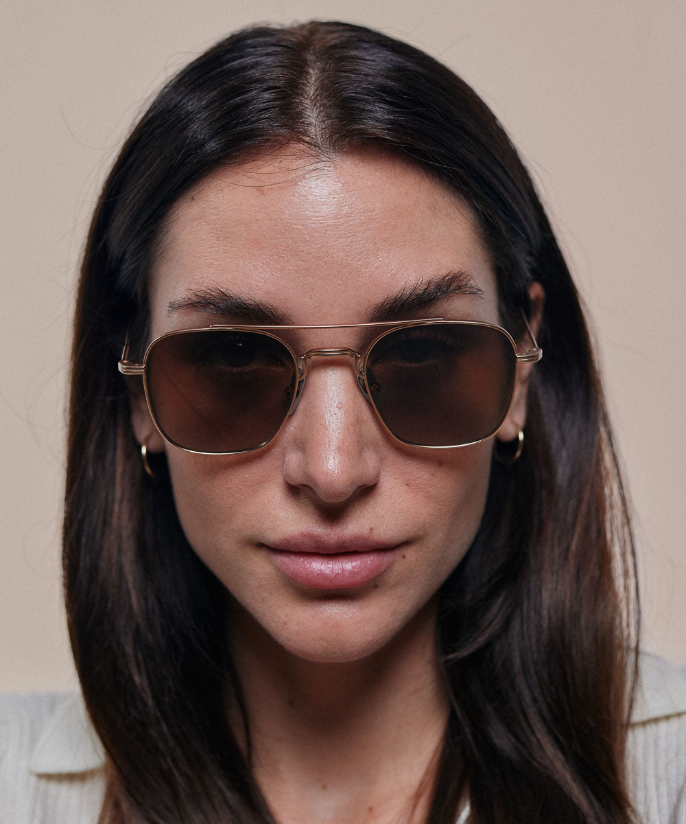 Johann Wolff Flieger Matte Rose Gold Sunglasses