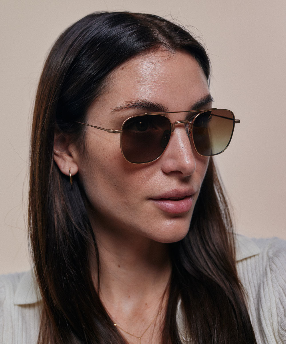 Johann Wolff Flieger Matte Rose Gold Sunglasses