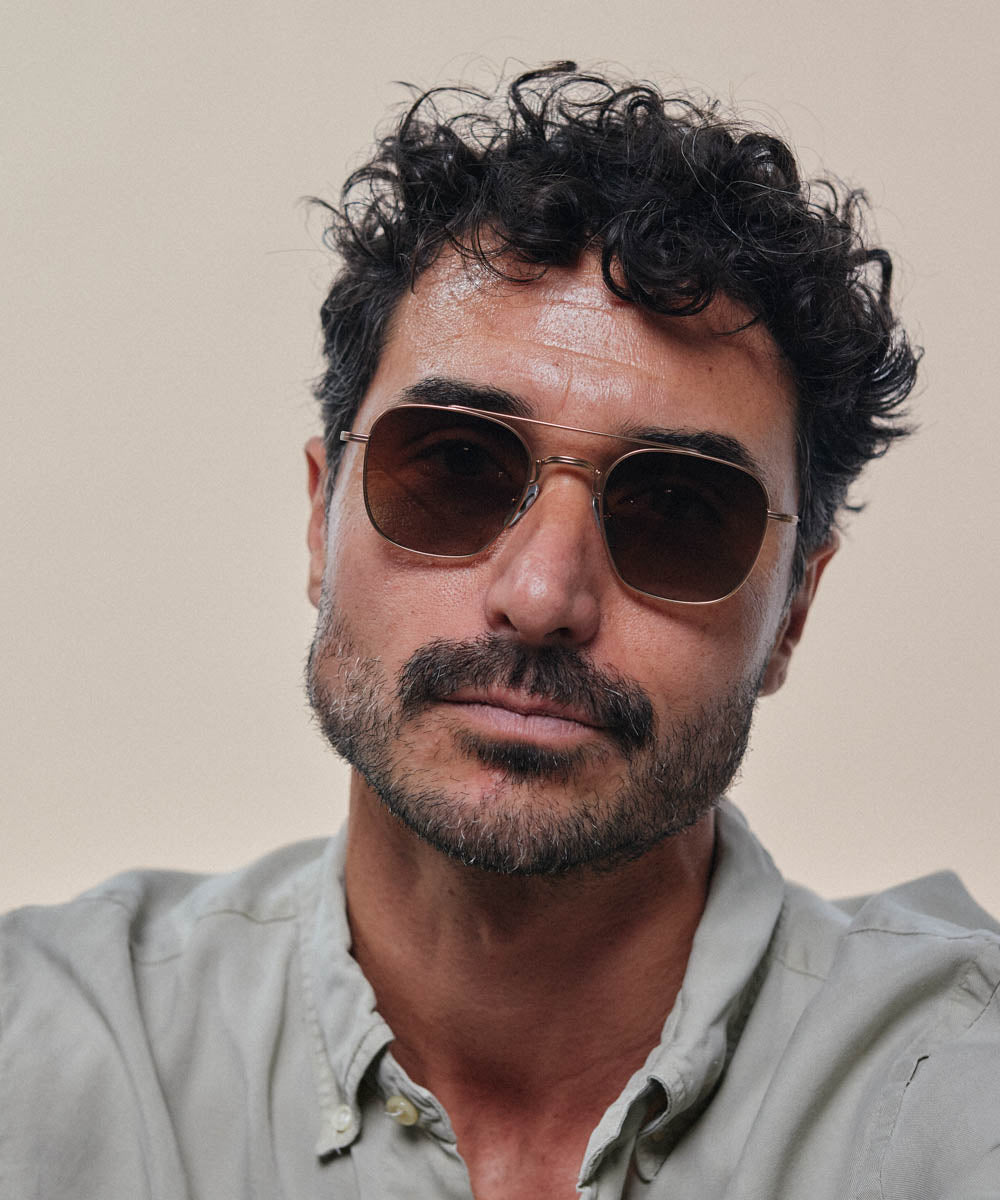 Johann Wolff Flieger Matte Rose Gold Sunglasses